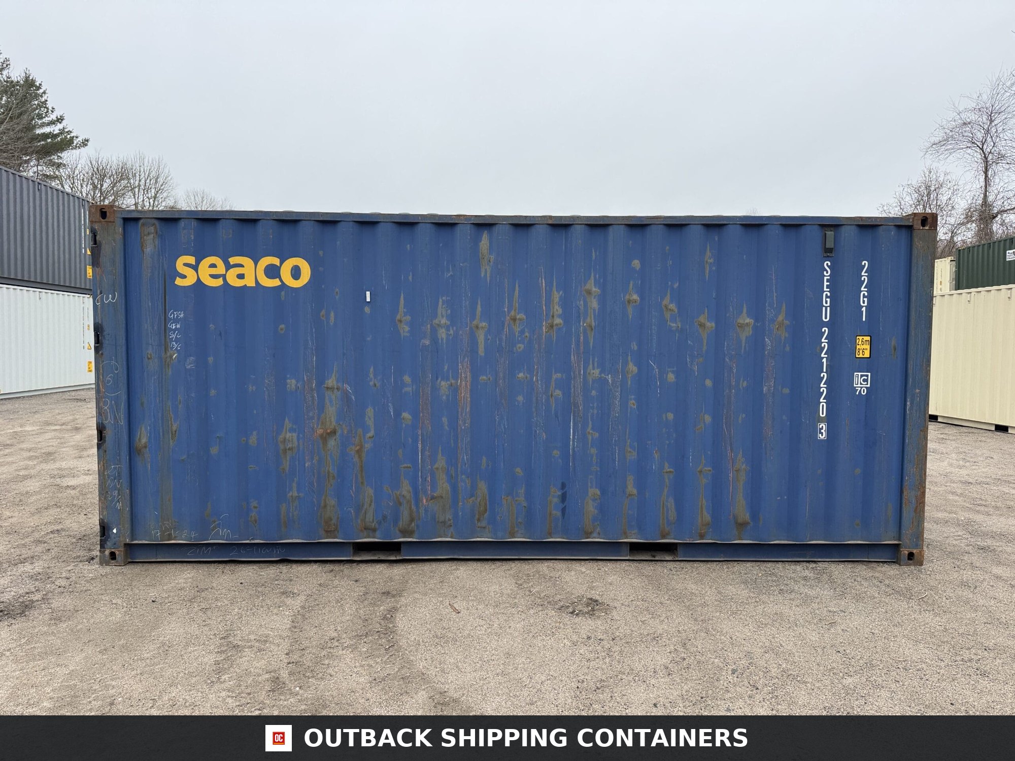 20ft Used Shipping Container – Wind & Watertight – Blue — 20ft — used (image 7 of 12)
