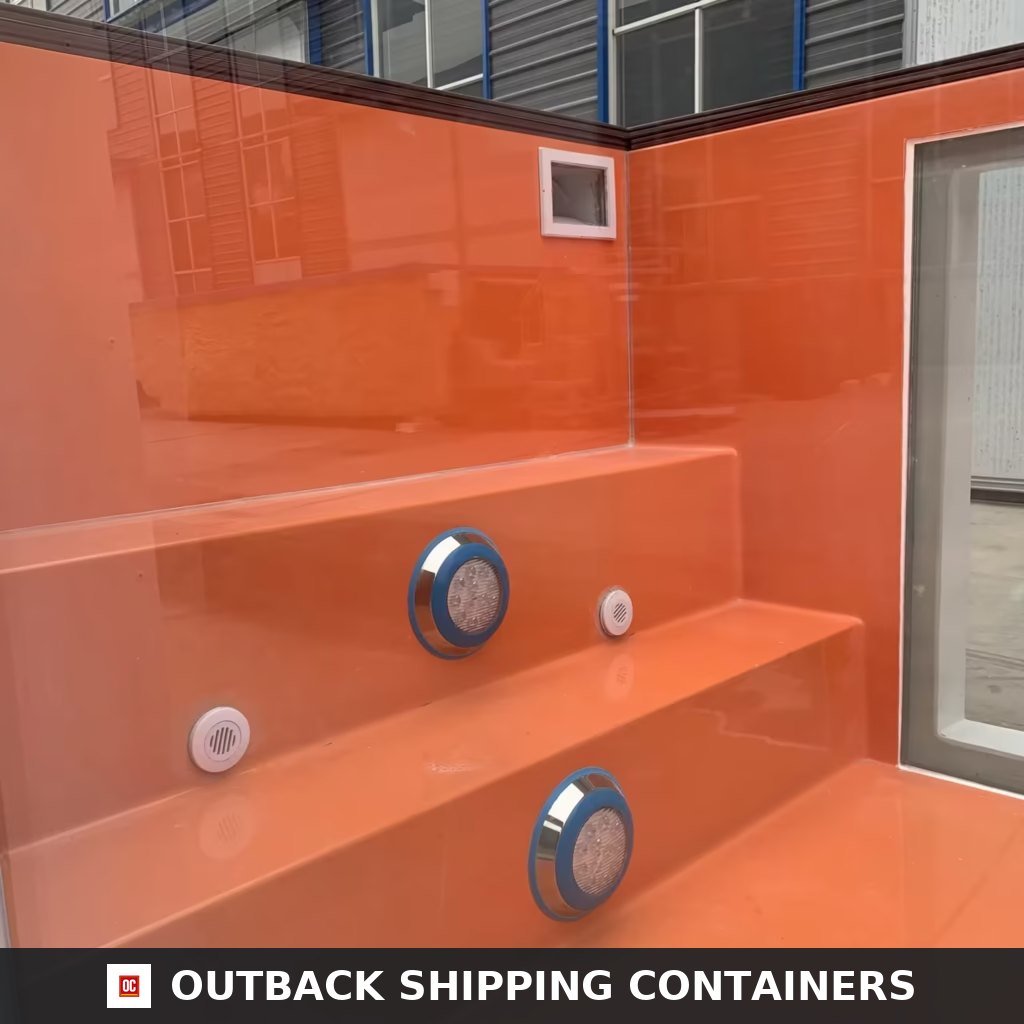 20ft Container Swimming Pool With Fiber Glass Window for Sale — Three-Quarter Angle View 20ft Container Swimming Pool With Fiber Glass Window — 20ft — new (image 3 of 6)