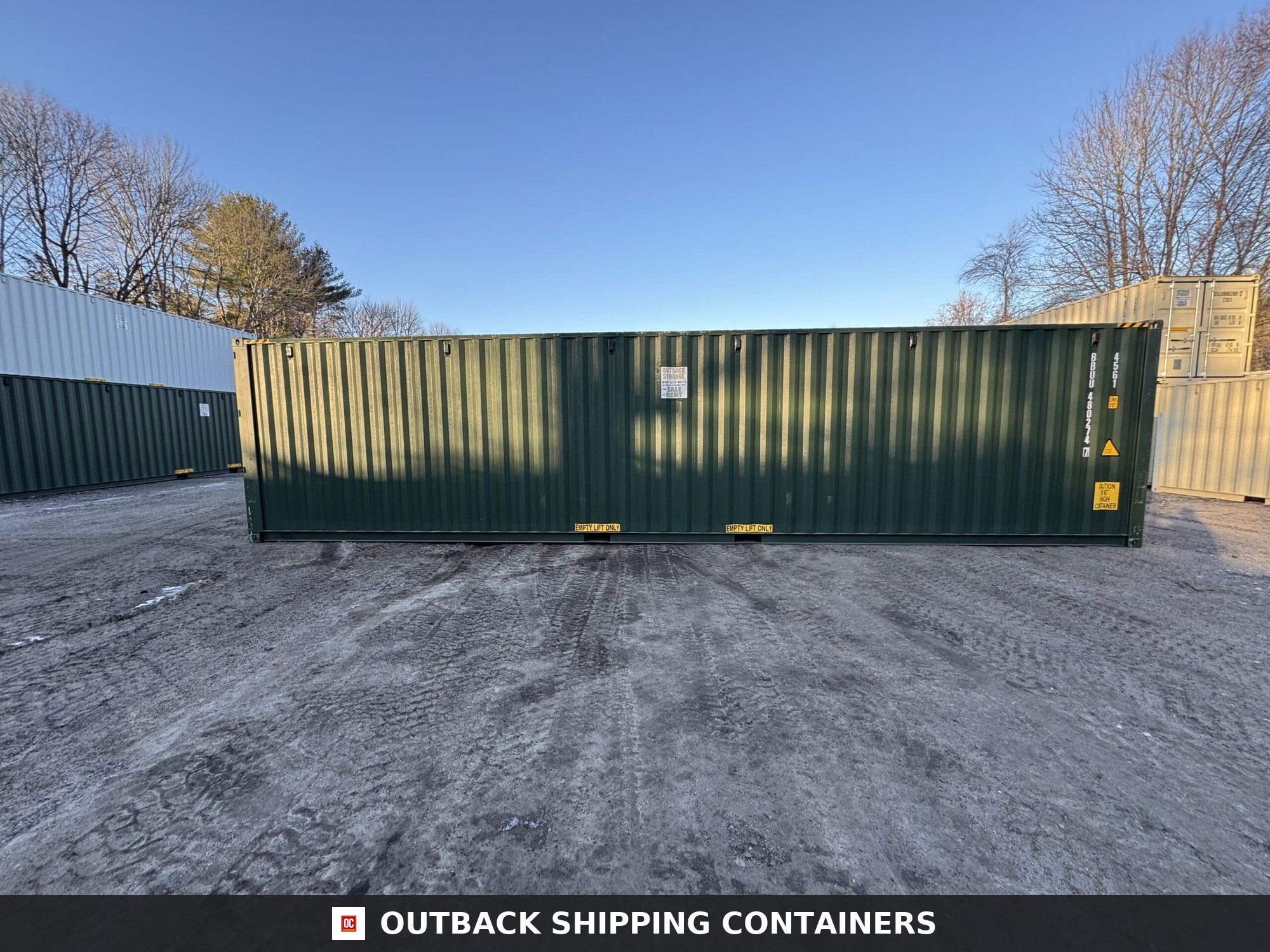 40ft New High Cube Shipping Container – Wind & Watertight – Green — 40ft — new (image 8 of 12)