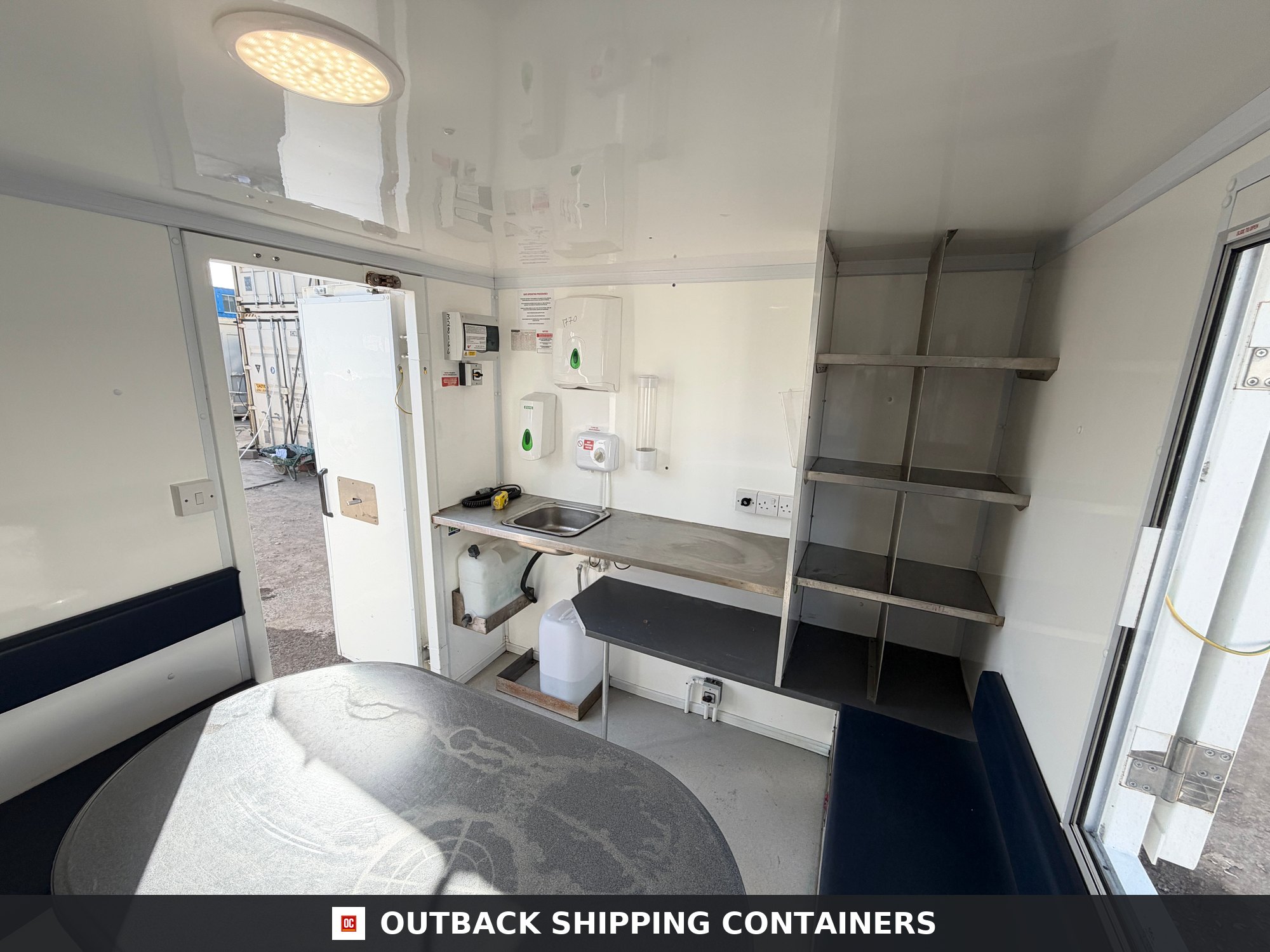 BOSS CABIN | Towable Mobile Welfare | Toilet, Canteen & Drying Room — Three-Quarter Angle View BOSS CABIN | Towable Mobile Welfare | Toilet, Canteen & Drying Room | Self Contained | Building Site | Reduced | No 1770