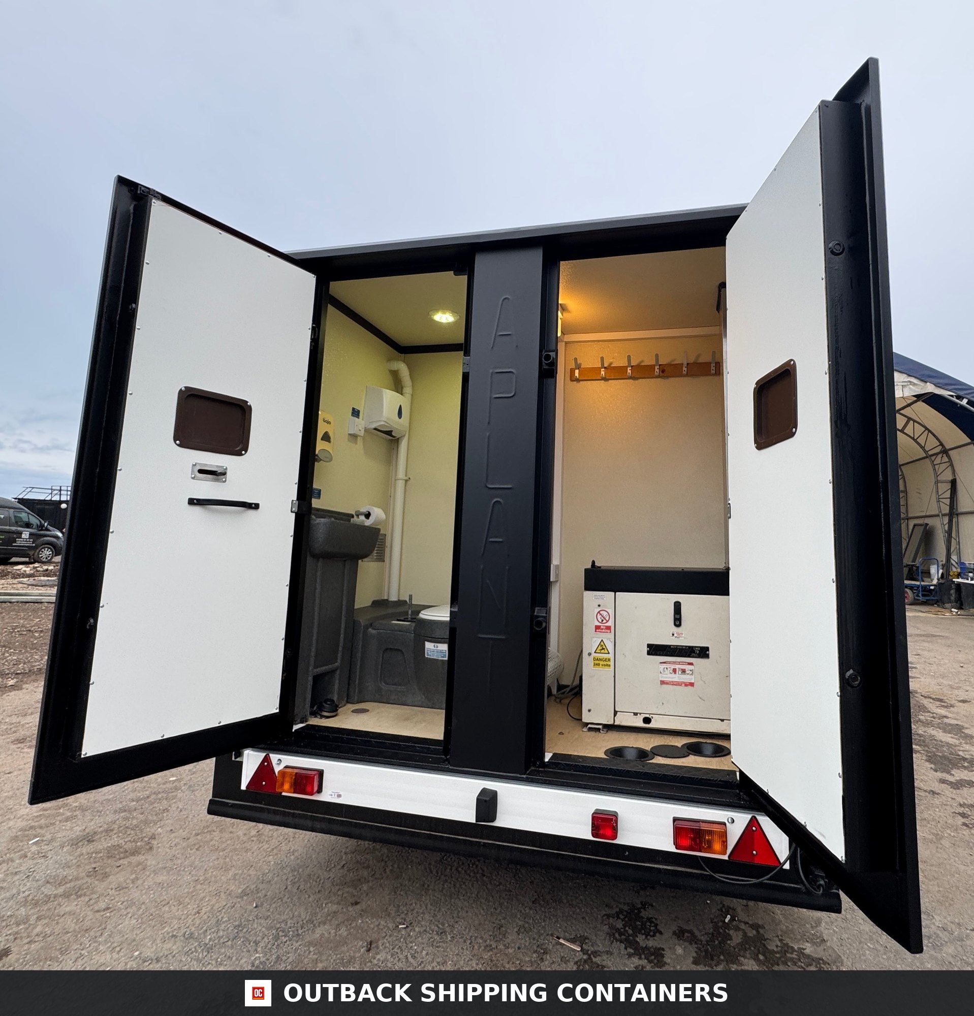 Groundhog Towable Mobile Welfare | Towable Toilet & Canteen | Self — Rear Exterior View Groundhog Towable Mobile Welfare | Towable Toilet & Canteen | Self Contained | GP 360 | No 1556