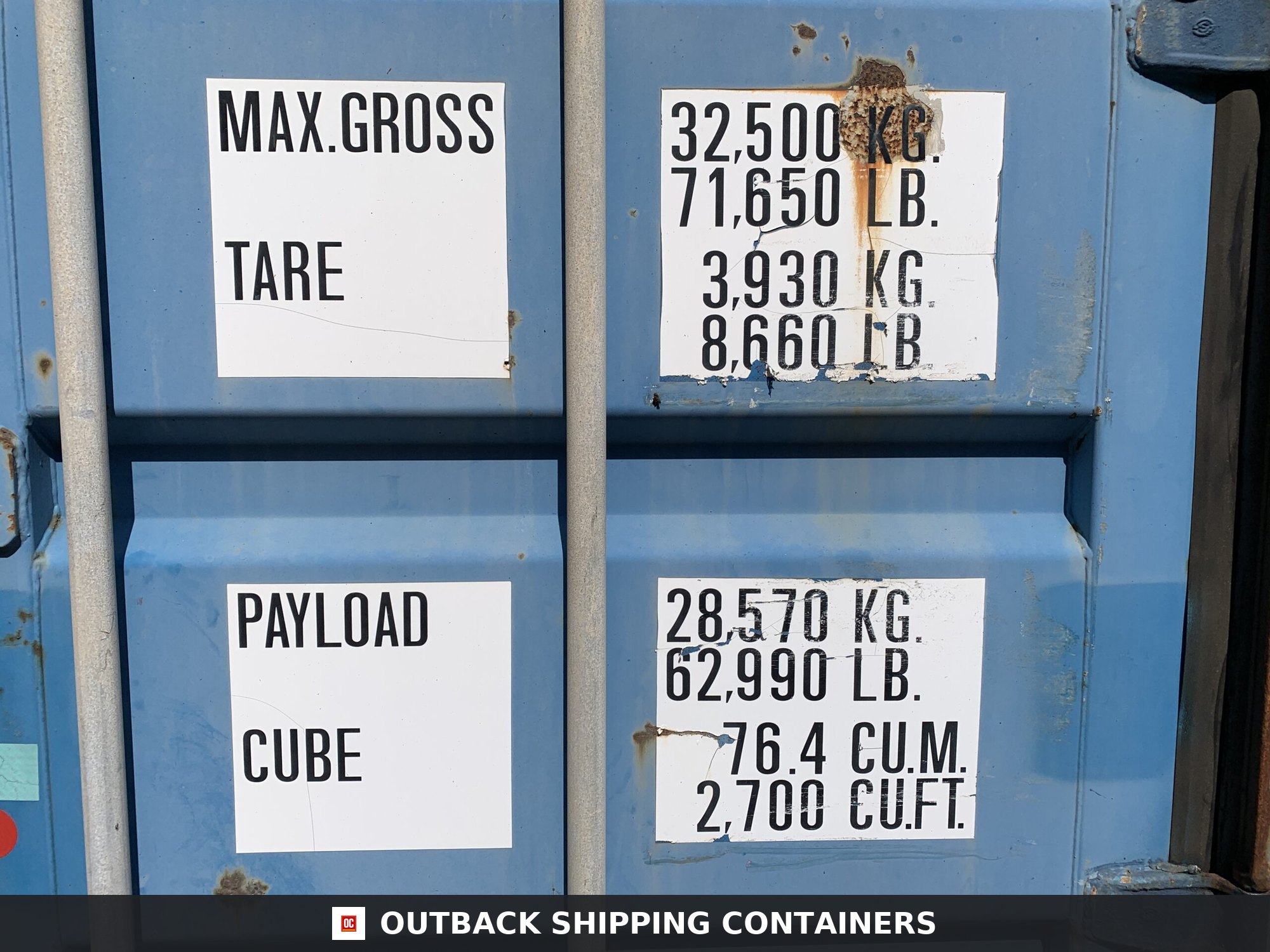 40ft Used High Cube Shipping Container – Wind & Watertight – Blue — 40ft — used (image 5 of 12)