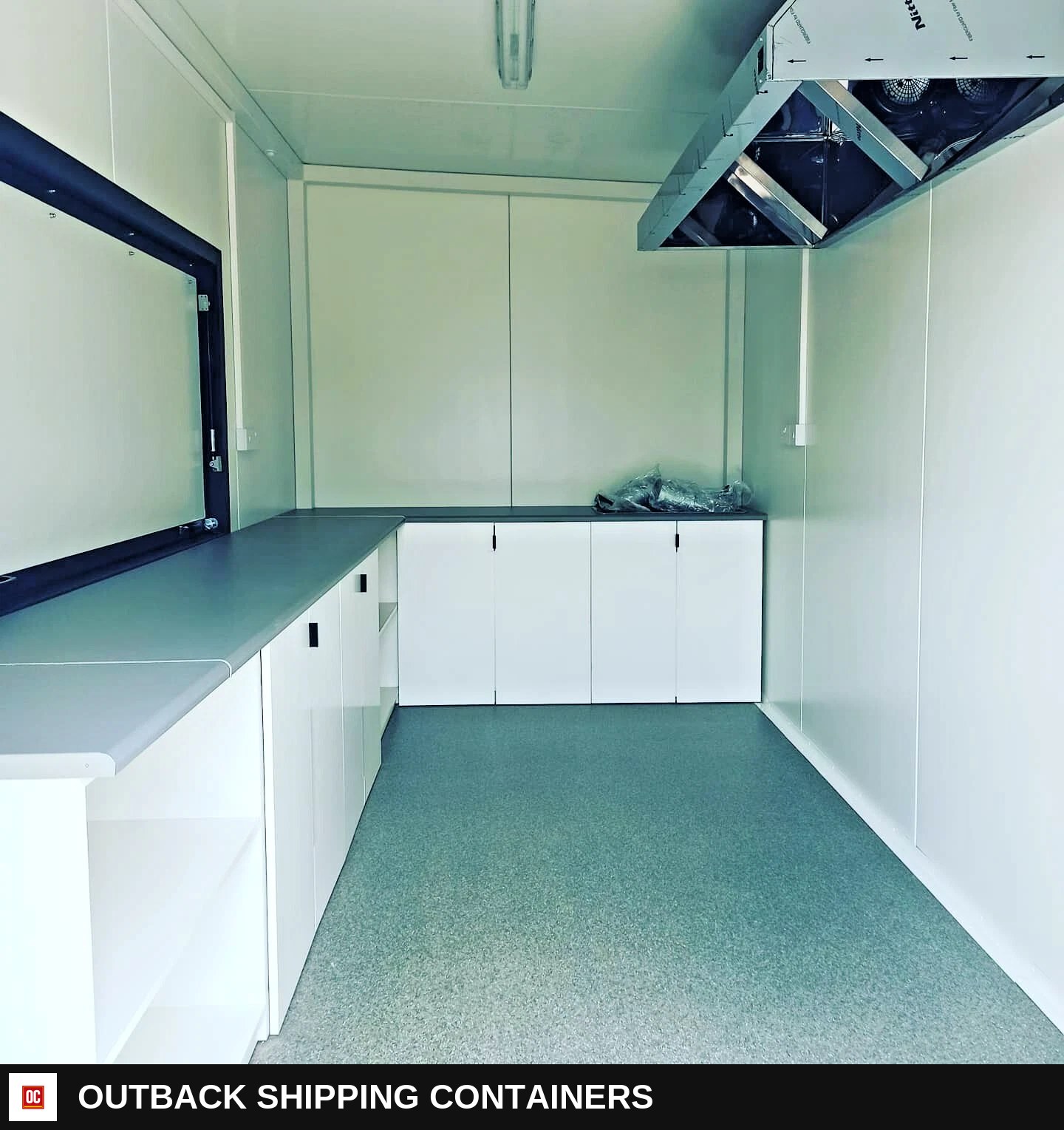 16ft x 8ft Street Food Container | Catering Kiosk Cabin — Equipment And Appliance Detail | Outback Shipping Containers 16ft x 8ft Street Food Container | Catering Kiosk Cabin for sale — equipment and appliance detail