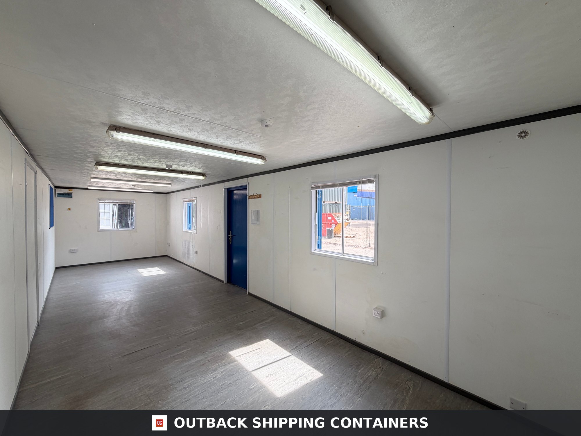 32x10ft for Sale — Side Profile View | Outback Shipping Containers 32x10ft — Canteen / Office — Building Site Accommodation — Portable Anti-Vandal - image 2