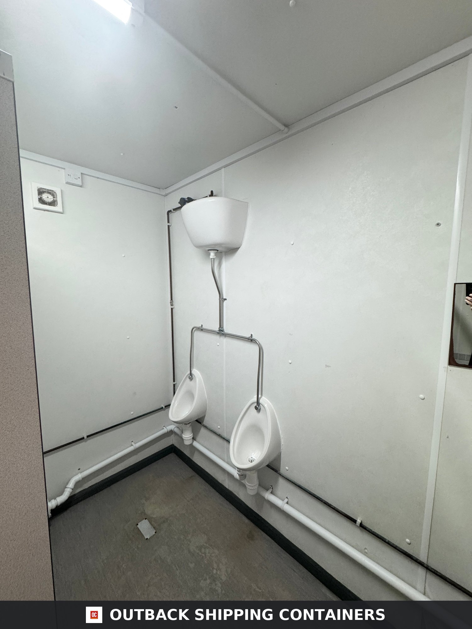 16 x 9 ft for Sale — Window and Shutter Detail | Outback Shipping Containers 16 x 9 ft — 3+1 Toilet Block — Building Site Accommodation — Portable Anti-Vandal Cabin - image 8