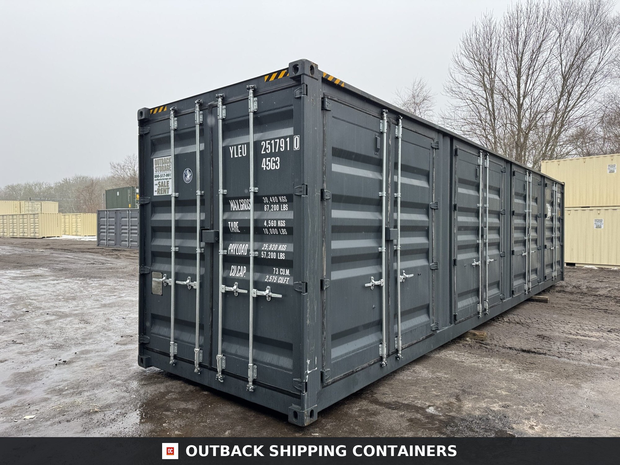 40ft New High Cube Shipping Container – Wind & Watertight – Dk Gray — 40ft — new (image 8 of 12)