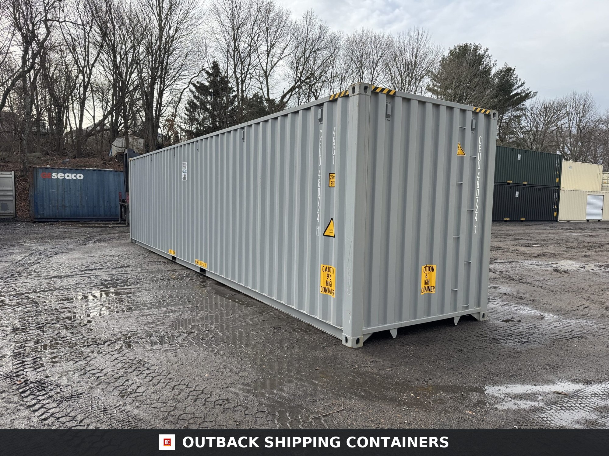 40ft New High Cube Shipping Container – Wind & Watertight – Gray — 40ft — new (image 10 of 12)