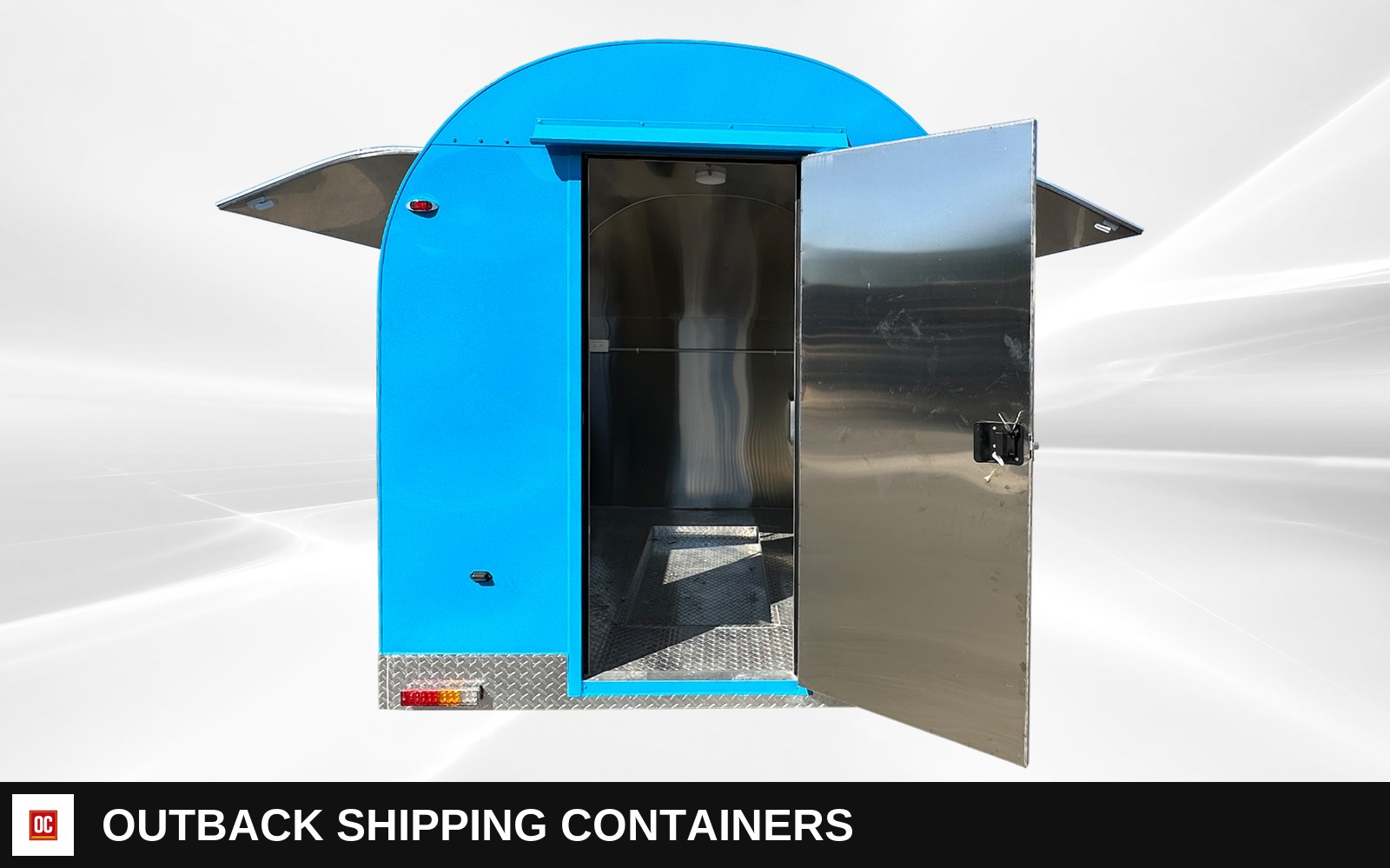 65 in Food Vending Trailer Mobile Concession Both windows FT40 — Serving Window And Hatch | Outback Shipping Containers 65 in Food Vending Trailer Mobile Concession Both windows FT40 for sale — serving window and hatch