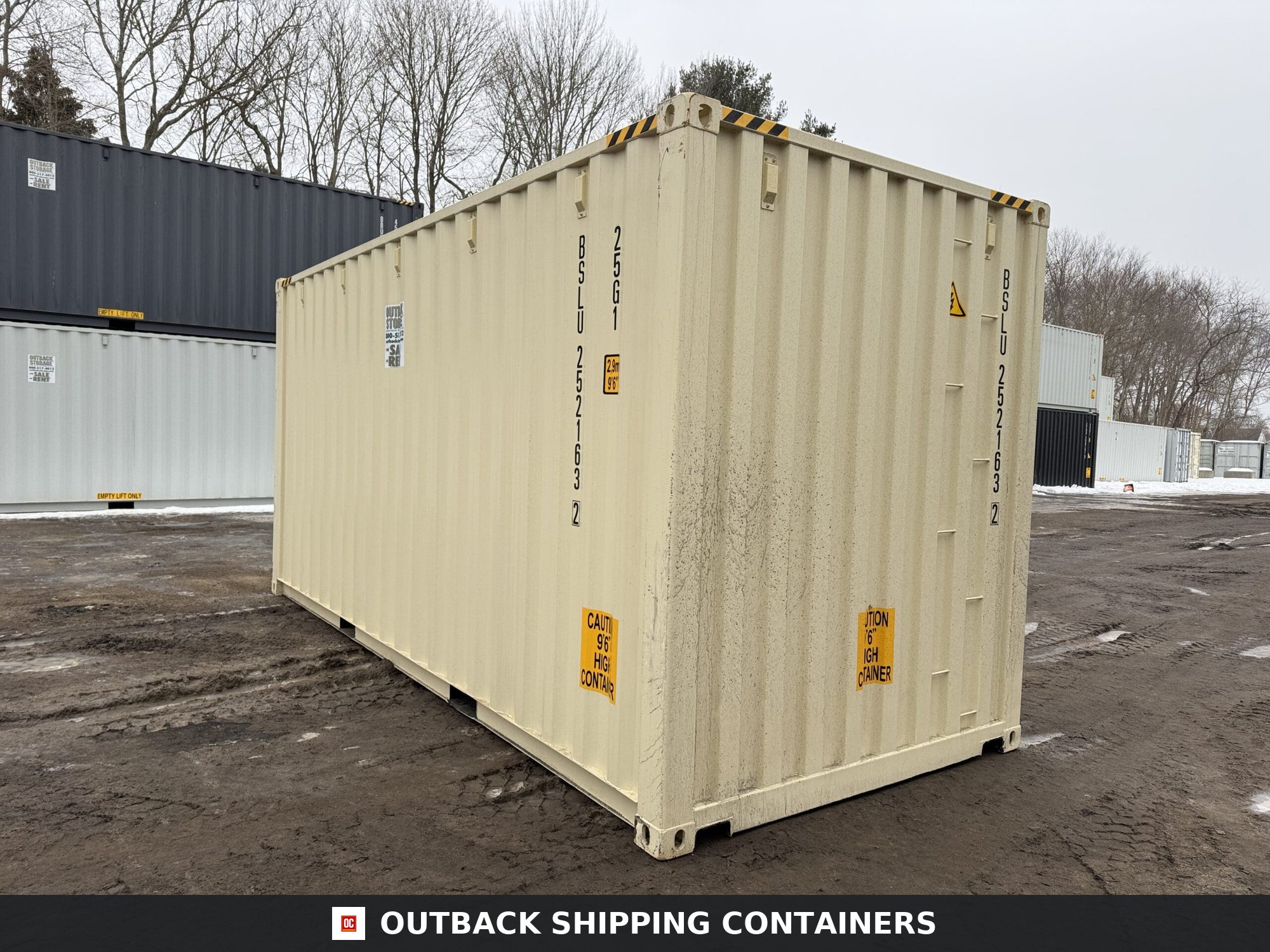 20ft New High Cube Shipping Container – Wind & Watertight – Beige — 20ft — new (image 10 of 12)