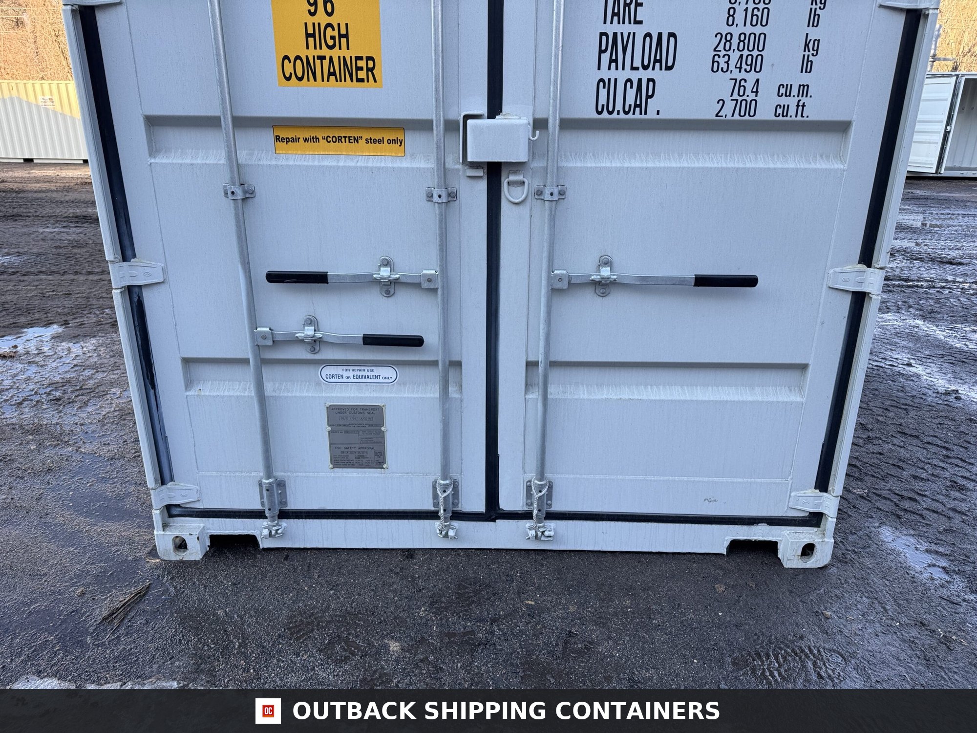 40ft New High Cube Shipping Container – Wind & Watertight – Lt Gray — 40ft — new (image 6 of 12)