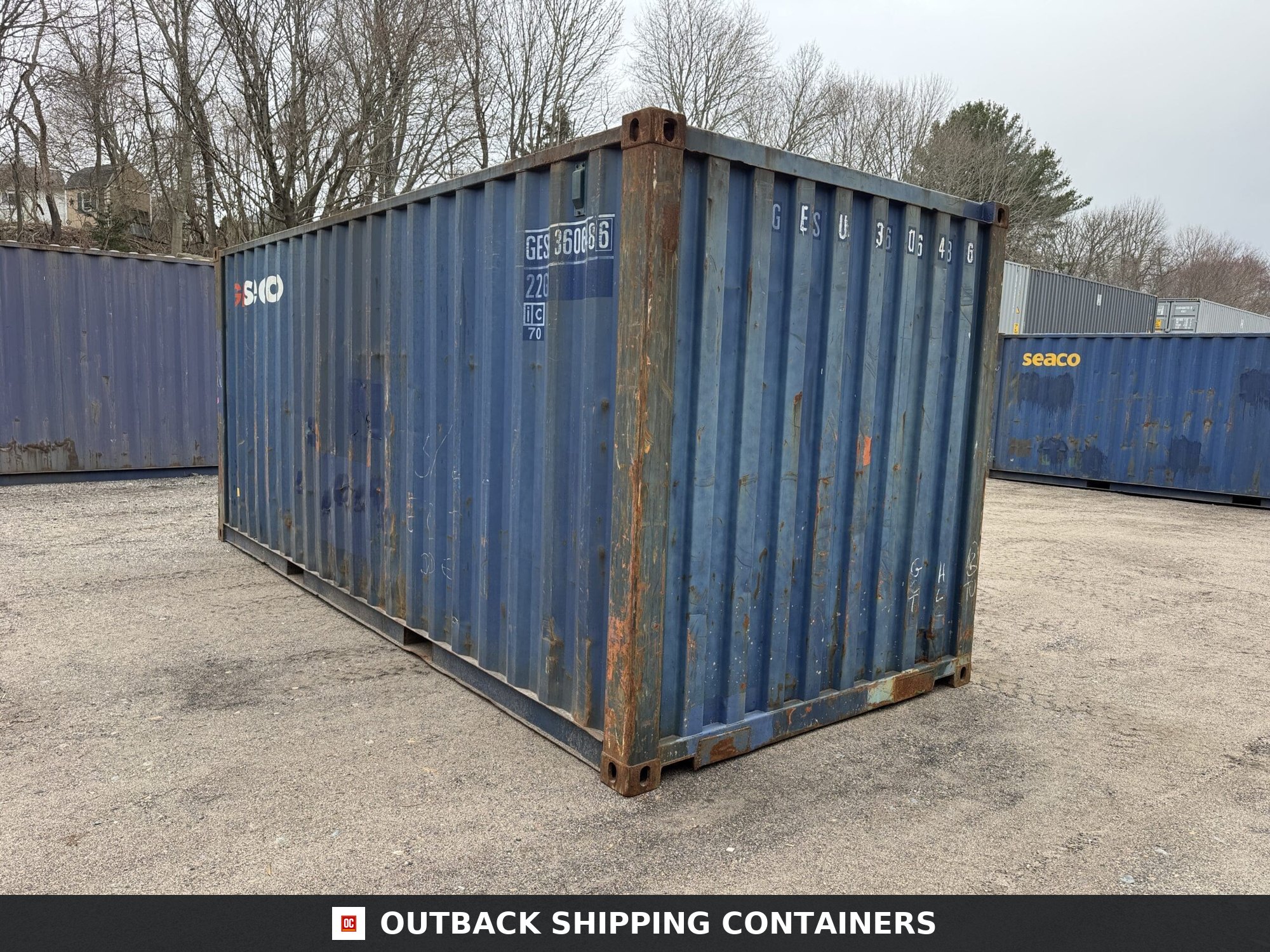 20ft Used Shipping Container – Wind & Watertight – Blue — 20ft — used (image 8 of 12)