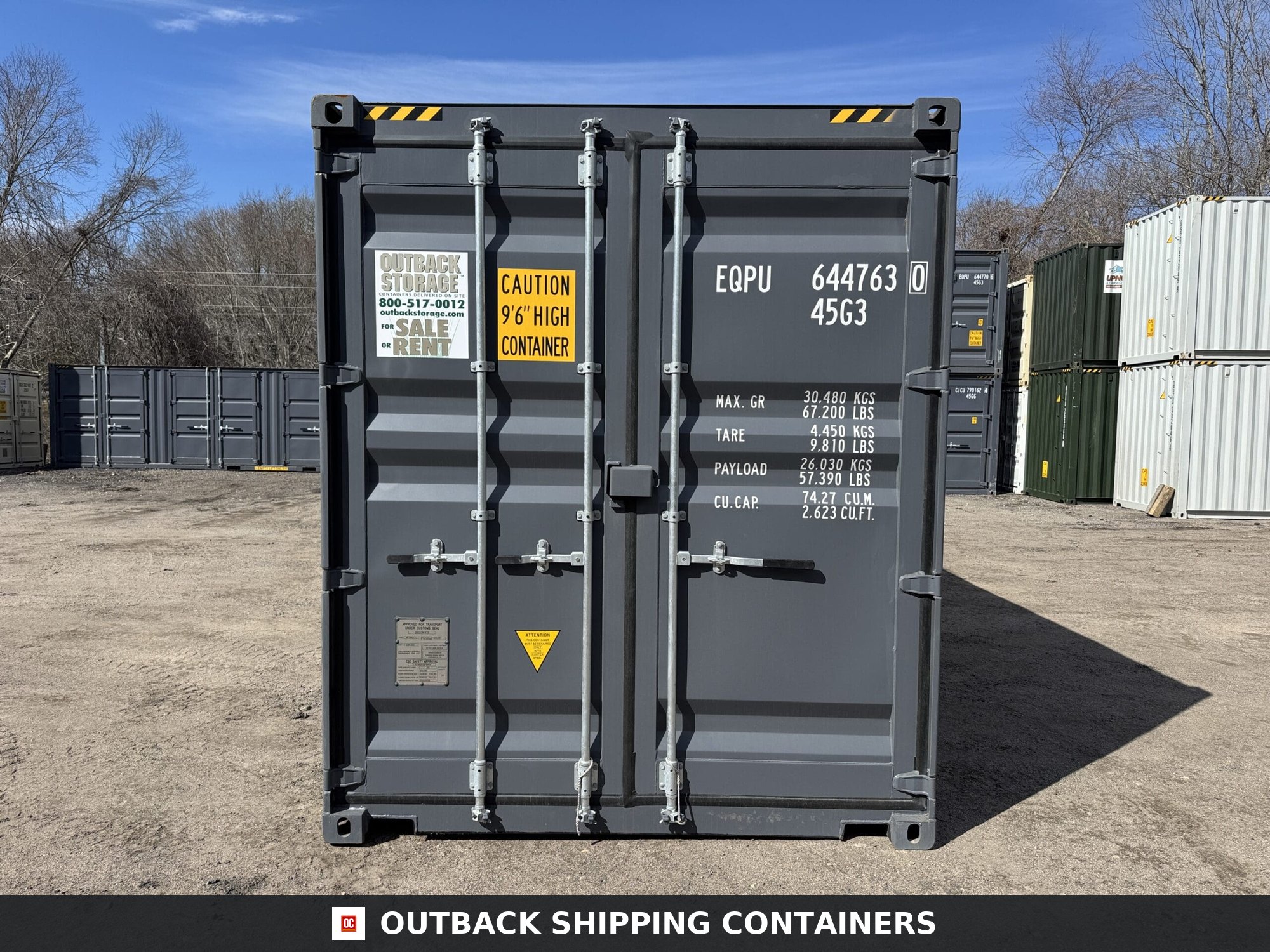 40ft New High Cube Shipping Container – Wind & Watertight – Dk Gray — 40ft — new (image 3 of 12)