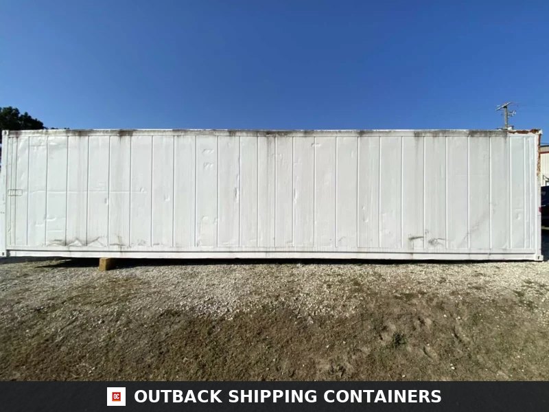 40 Foot High-Cube Insulated Shipping Container with 5 Ton Bard HVAC 40ft — Rear Exterior View 40 Foot High-Cube Insulated Shipping Container with 5 Ton Bard HVAC — 40ft refrigerated container (image 4 of 6)