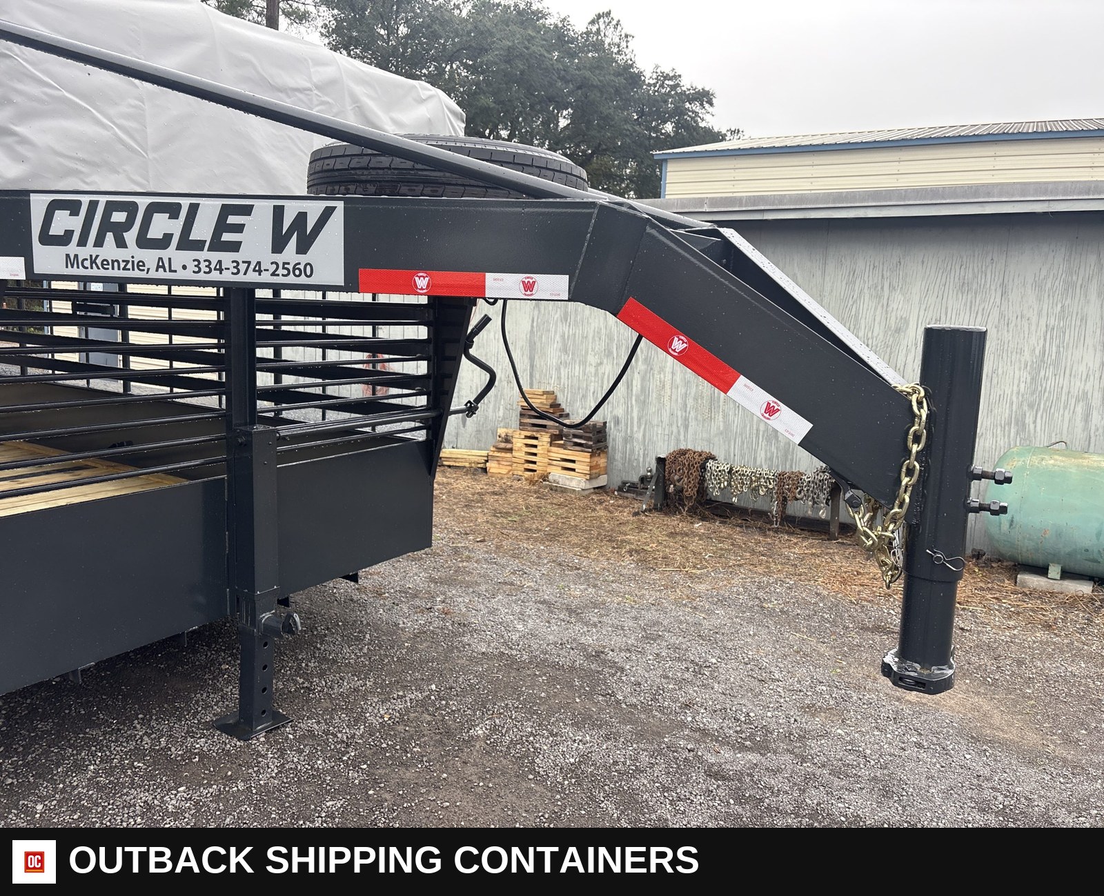 New 2026 Circle W 6.5 x 24 Gooseneck Livestock Trailer 14k GVWR — Center Divider Gate | Outback Shipping Containers New 2026 Circle W 6.5 x 24 Gooseneck Livestock Trailer 14k GVWR for sale — center divider gate