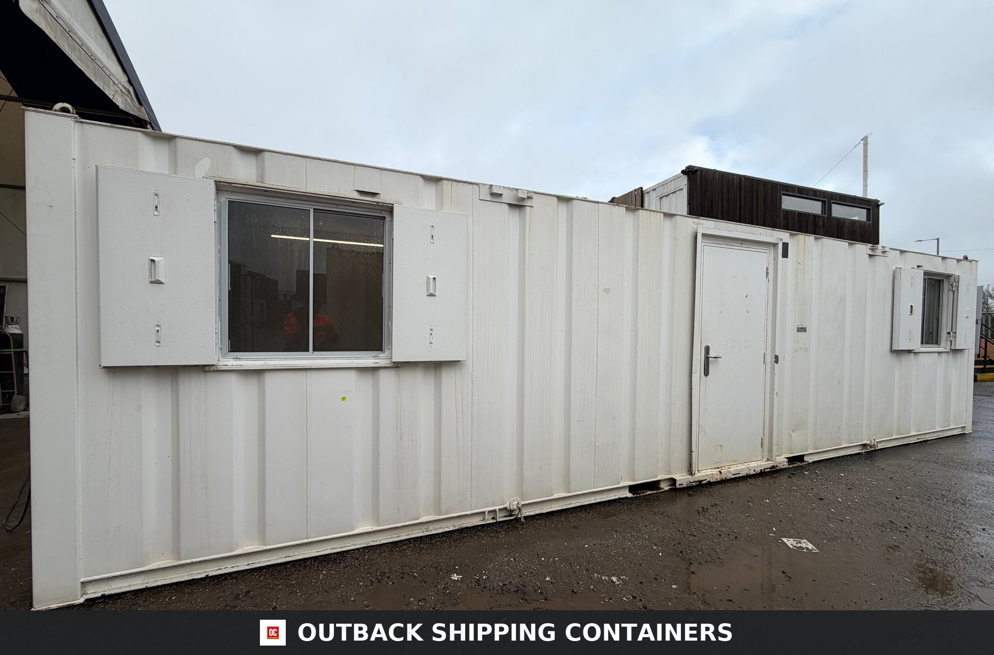 32x10ft for Sale — Window and Shutter Detail | Outback Shipping Containers 32x10ft — Canteen / Office — Building Site Accommodation — Portable Anti-Vandal - image 7