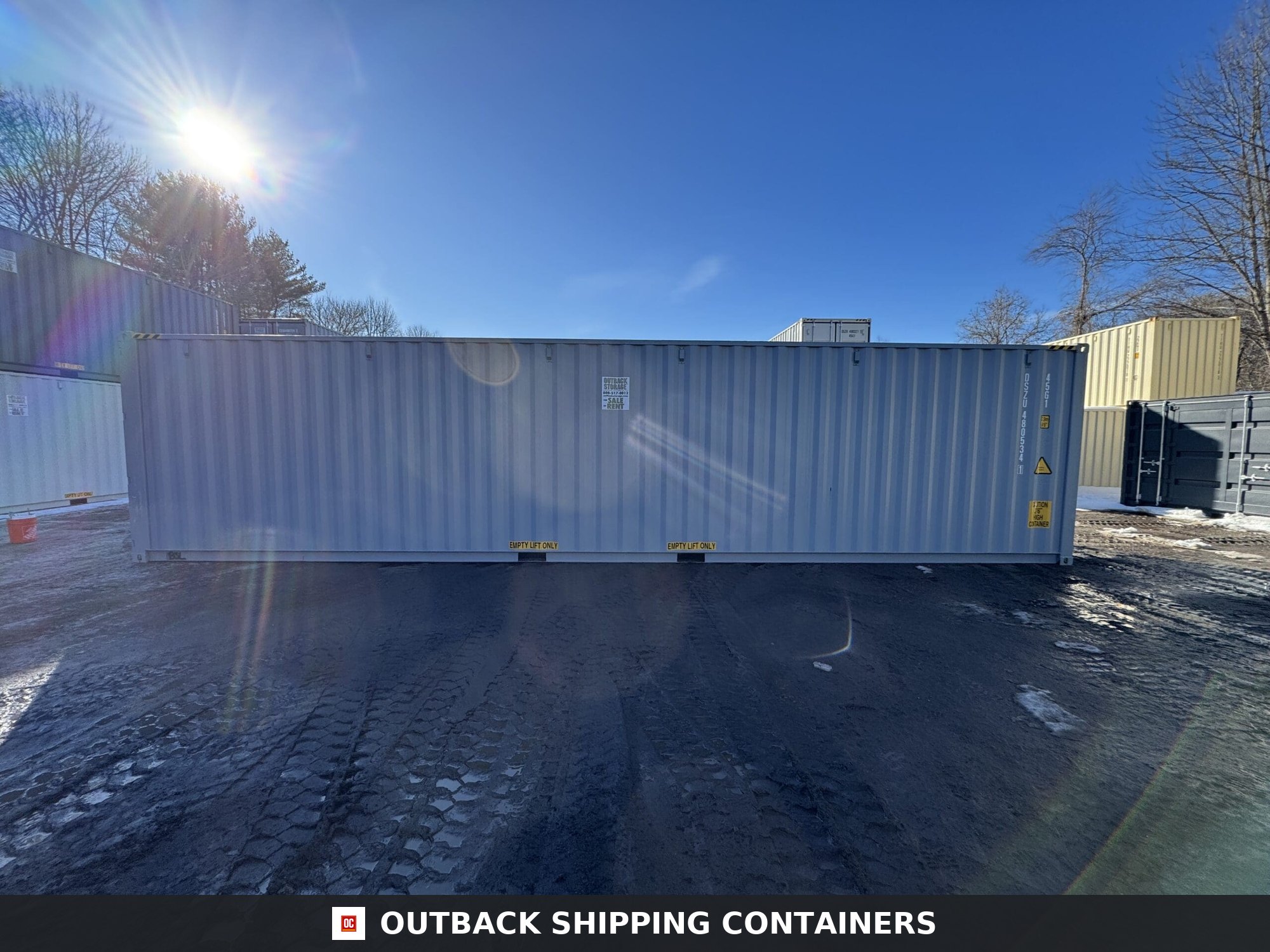 40ft New High Cube Shipping Container – Wind & Watertight – Gray — 40ft — new (image 9 of 12)