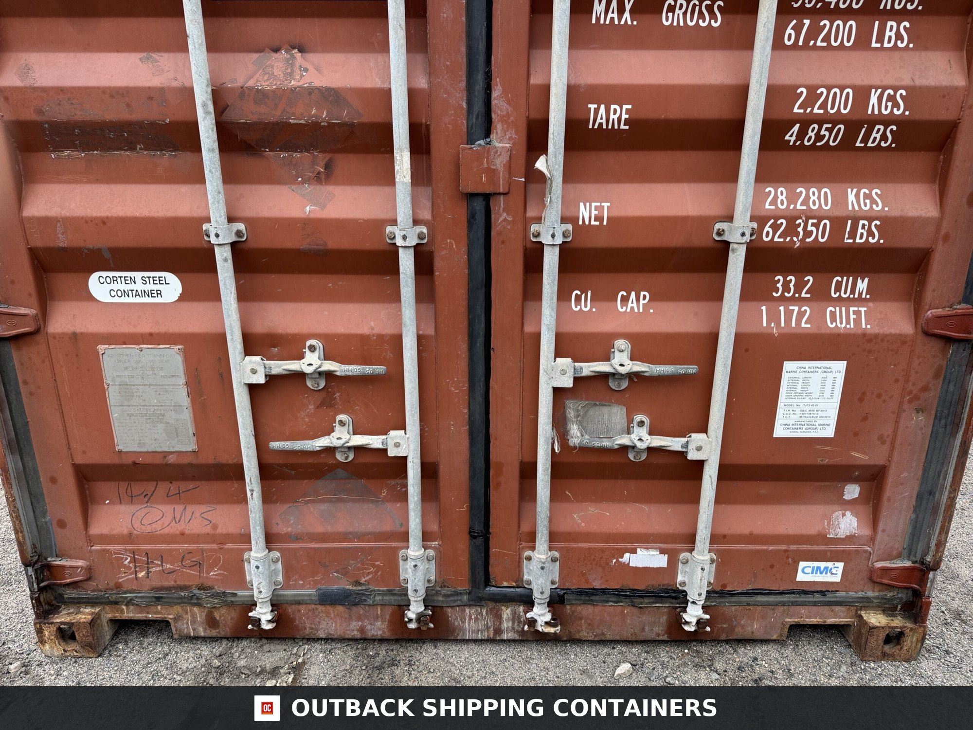 20ft Used Shipping Container – Wind & Watertight – Red — 20ft — used (image 5 of 12)