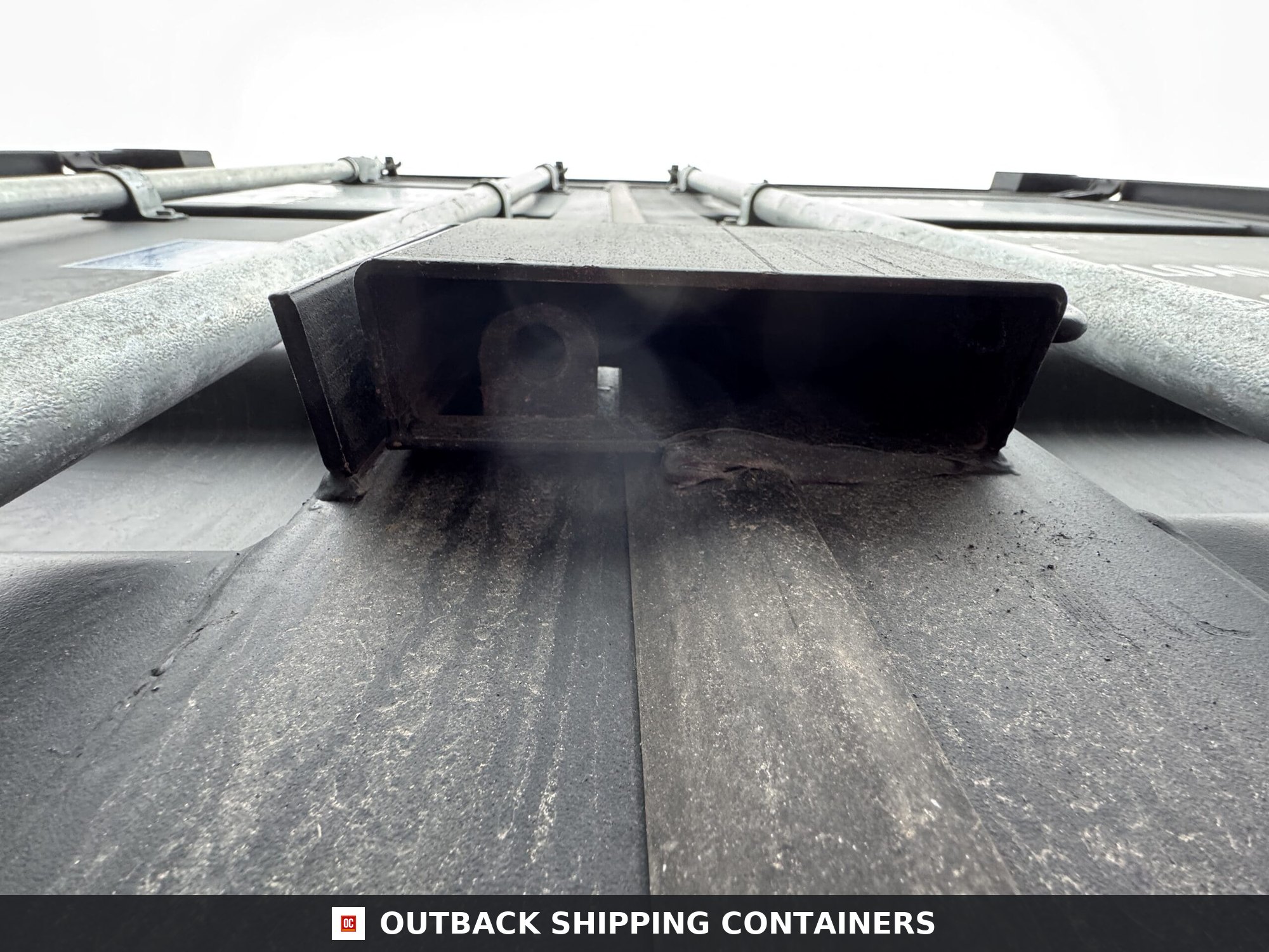 20ft New High Cube Shipping Container for Sale — Interior View | Outback Shipping Containers 2 20ft New High Cube Shipping Container – Wind & Watertight – Black — 20ft — new (image 5 of 12)