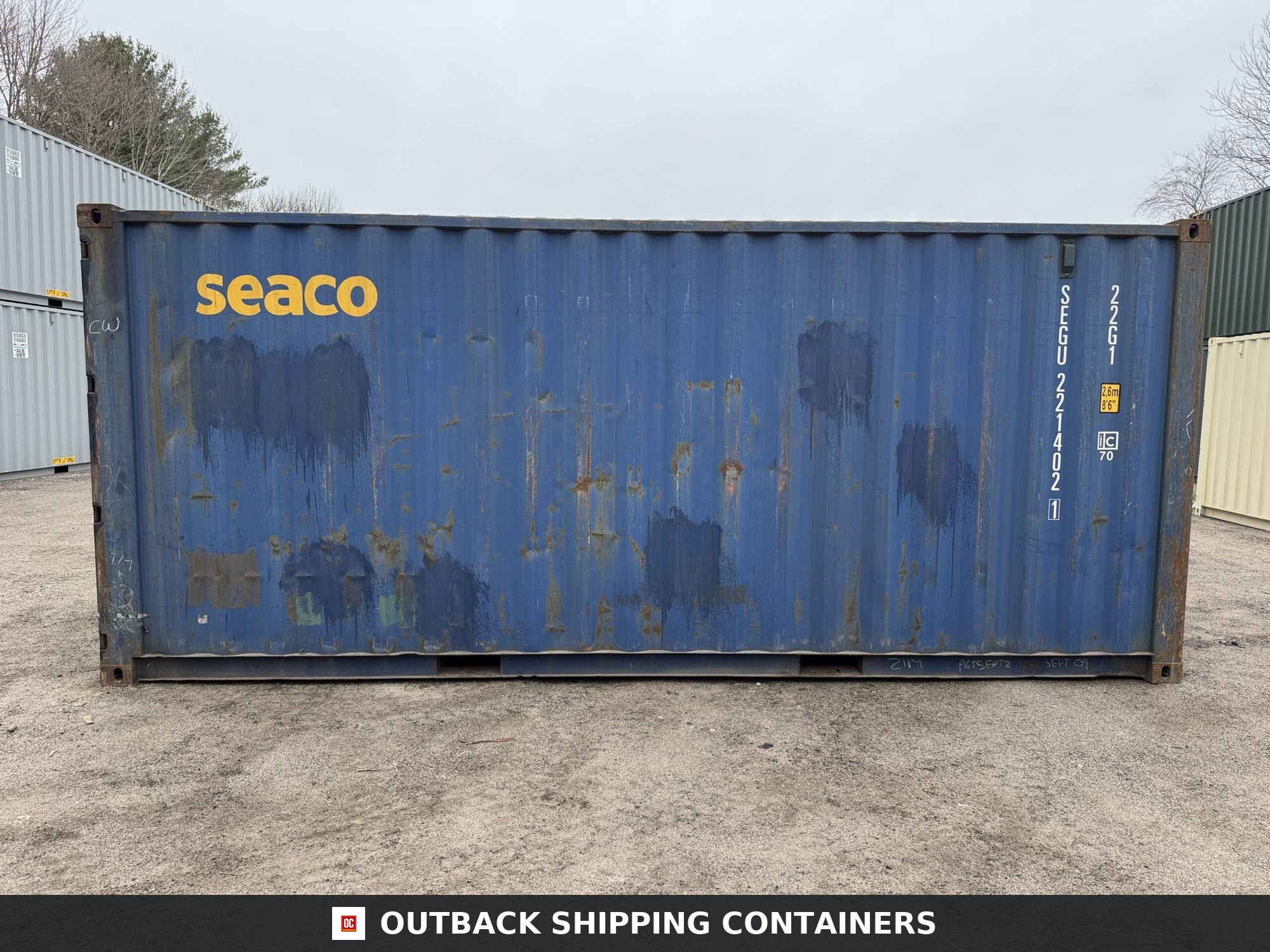 20ft Used Shipping Container – Wind & Watertight – Blue — 20ft — used (image 8 of 12)