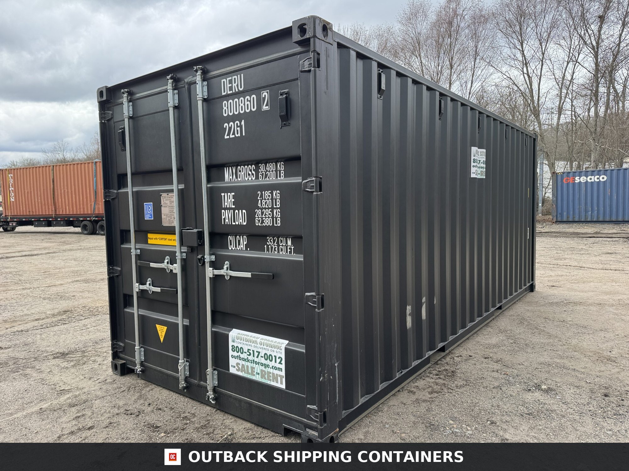 20ft New Shipping Container – Wind & Watertight – Black — 20ft — new (image 9 of 12)