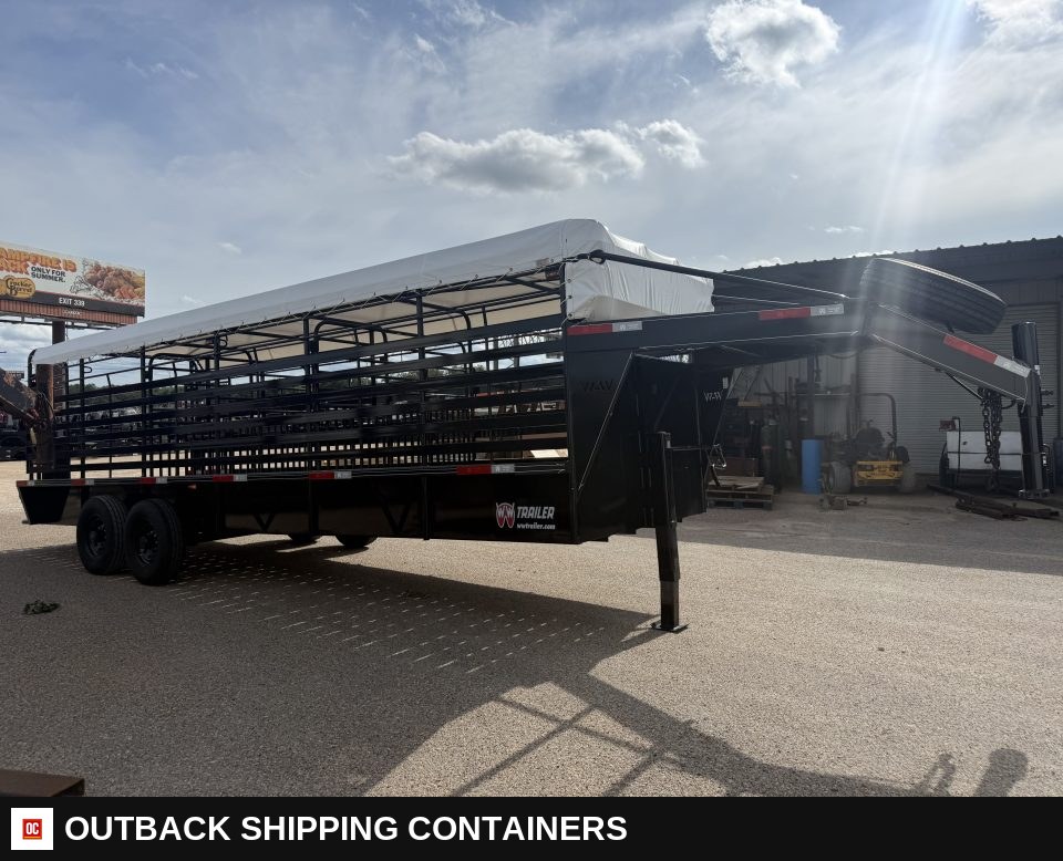 2026 WW ROUSTABOUT 6'8"X24' Livestock Stock Combo Trailer for sale — front exterior view