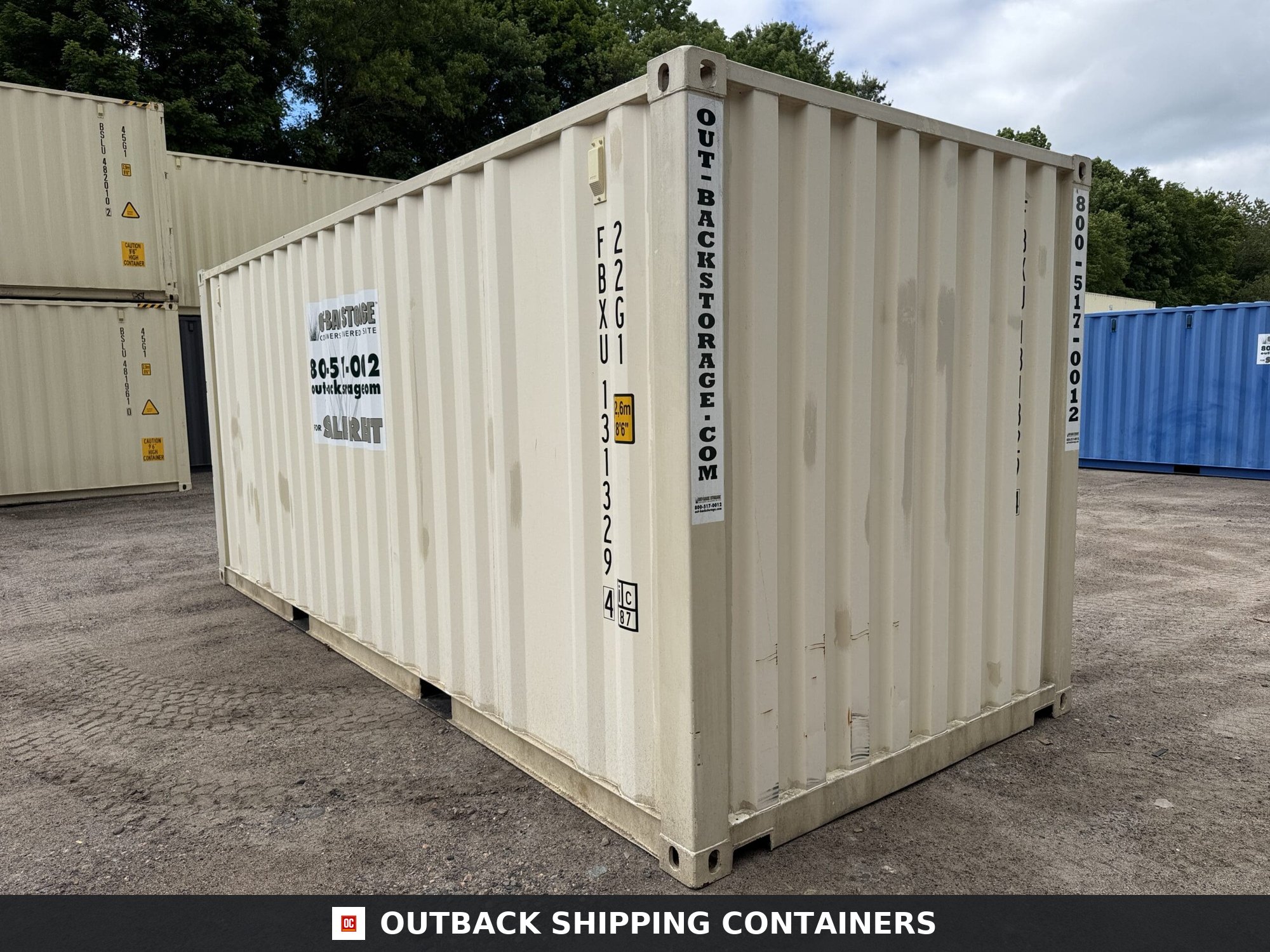 20ft Used Shipping Container – Wind & Watertight – Beige — 20ft — used (image 10 of 12)