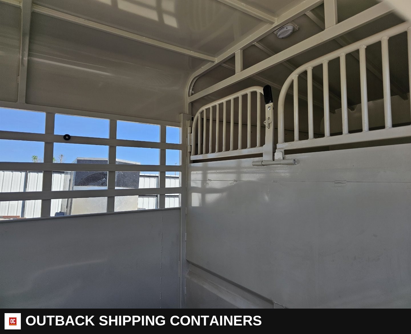 2025 Big Bend 24X6’8" Stock / Stock Combo Trailer — Interior Floor And Walls | Outback Shipping Containers 2025 Big Bend 24X6’8" Stock / Stock Combo Trailer for sale — interior floor and walls