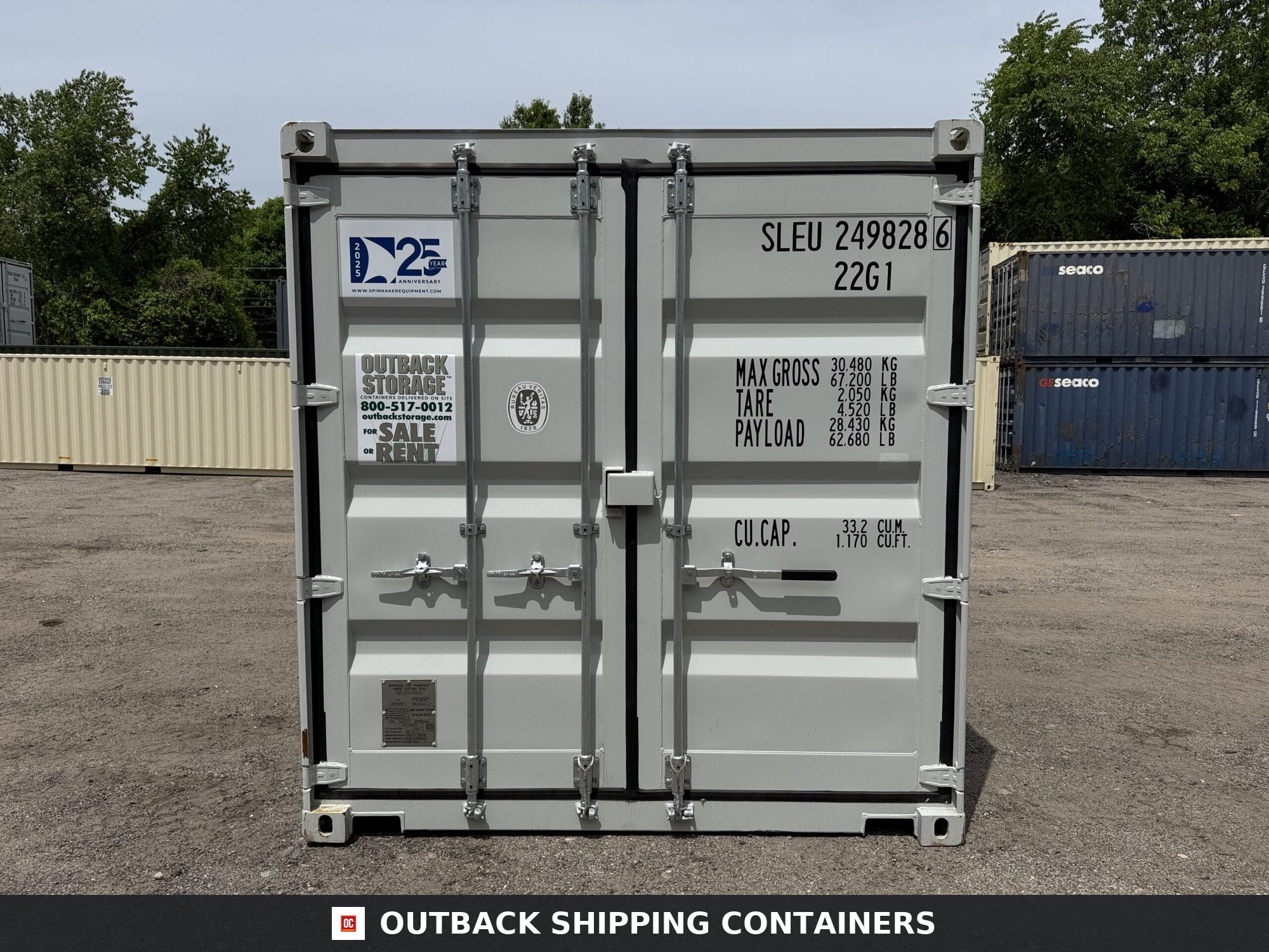 20ft New Shipping Container – Wind & Watertight – Gray — 20ft — new (image 3 of 12)