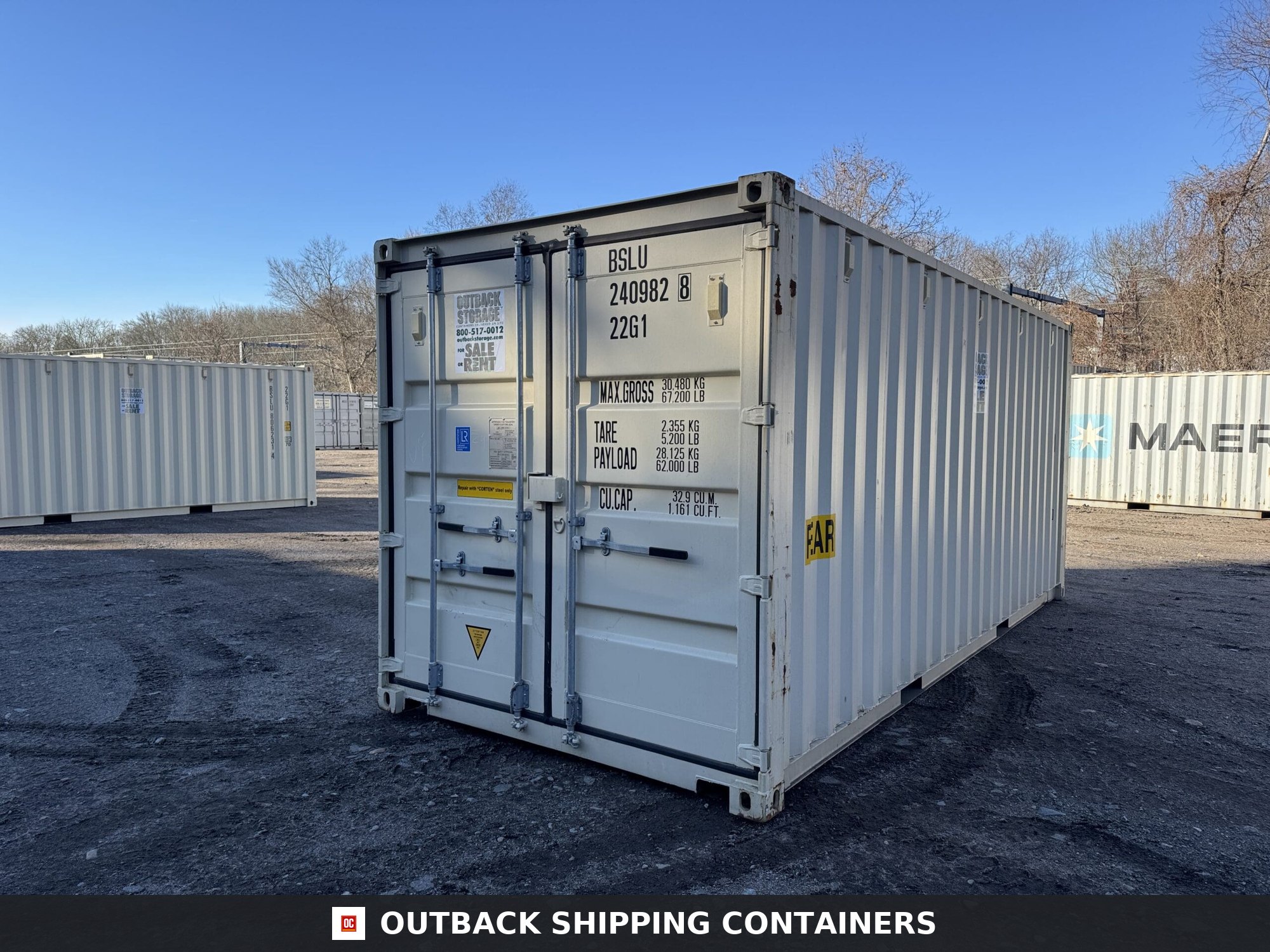 20ft New Shipping Container – Wind & Watertight – Beige — 20ft — new (image 8 of 12)