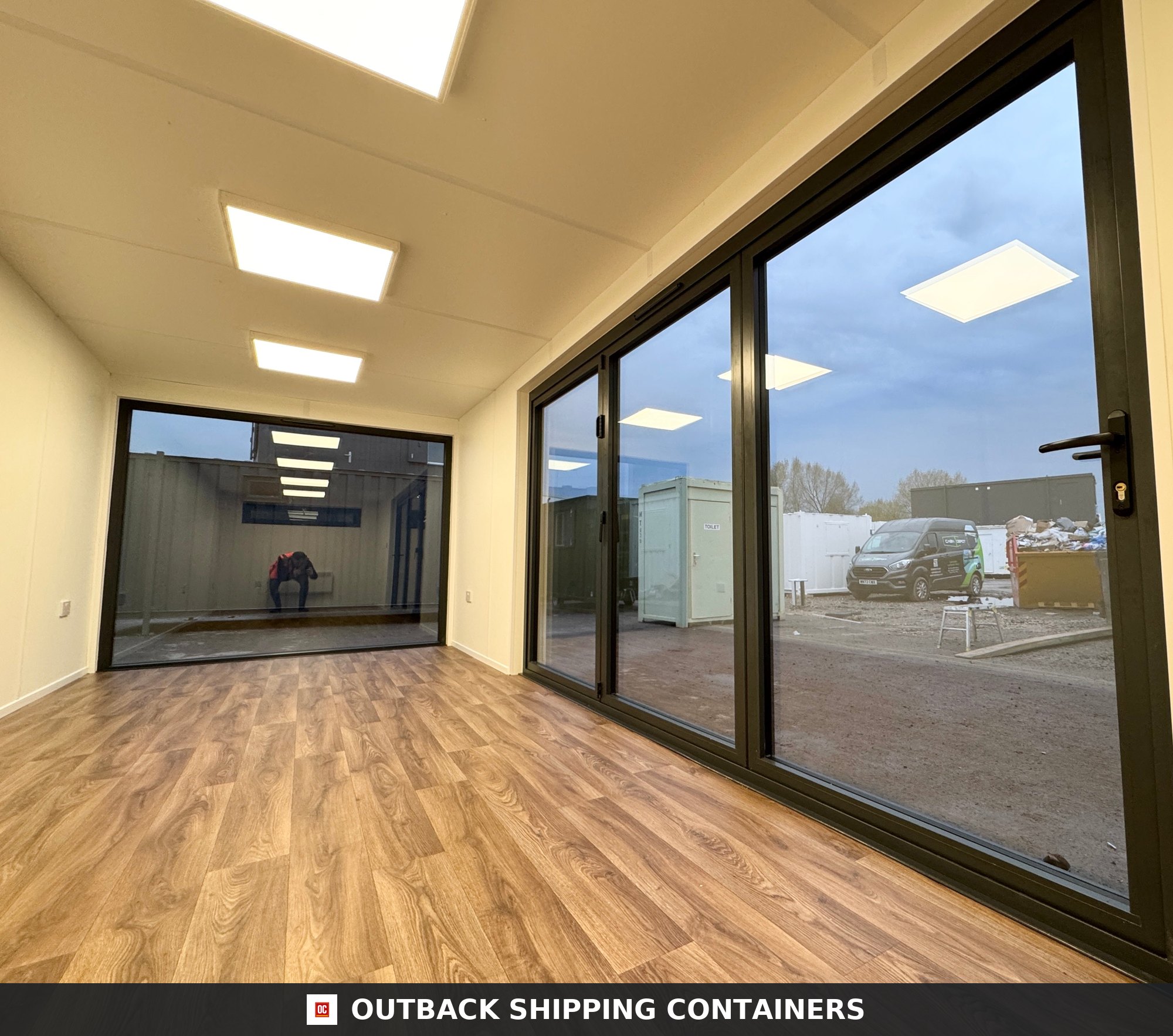 24x9ft for Sale — Window and Shutter Detail | Outback Shipping Containers 2 3 4 24x9ft — CUSTOM Cabin — image 8 of 15