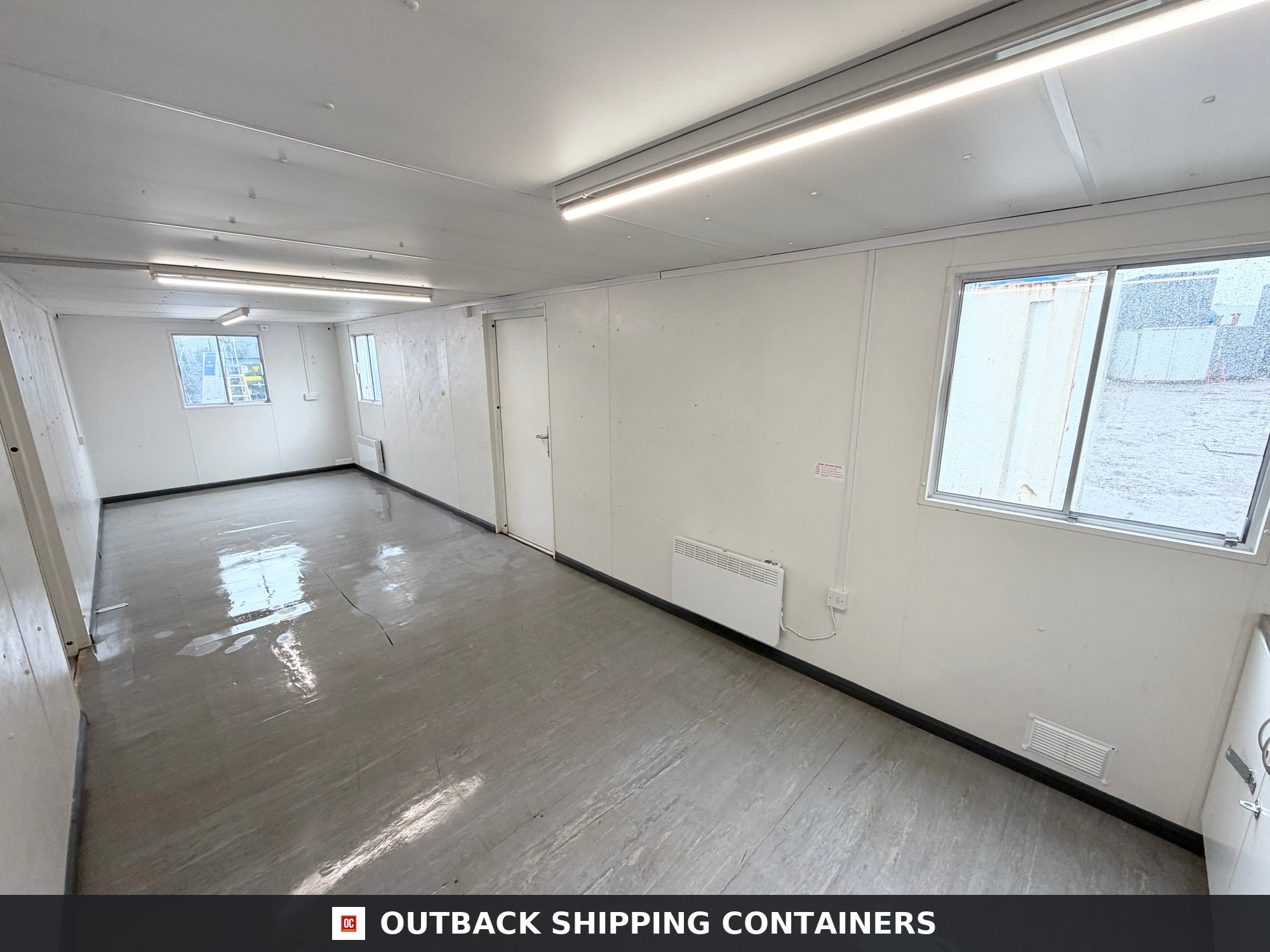 32x10ft for Sale — Three-Quarter Angle View | Outback Shipping Containers 32x10ft — Canteen / Office — Building Site Accommodation — Portable Anti-Vandal - image 2