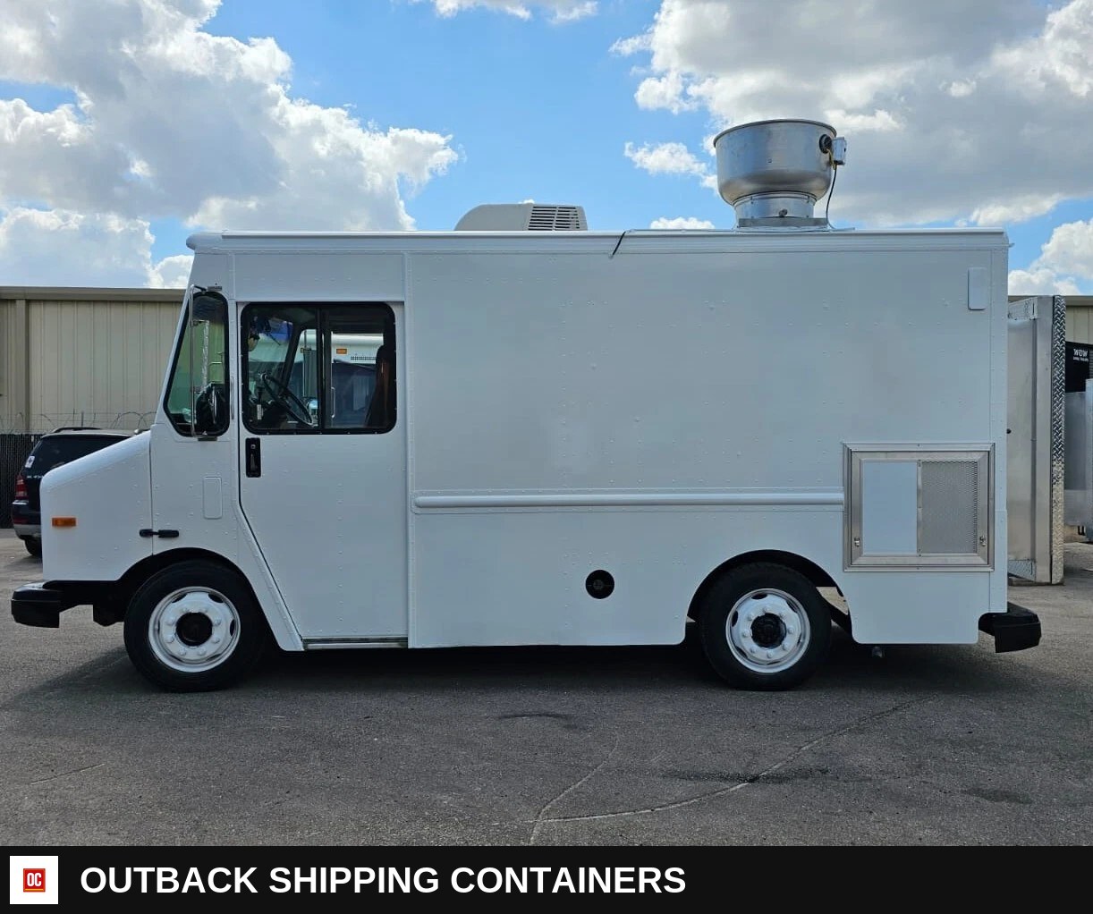 Food Truck with Brand New Kitchen Custom Build — Stainless Prep And Counter Area | Outback Shipping Containers Food Truck with Brand New Kitchen Custom Build for sale — stainless prep and counter area