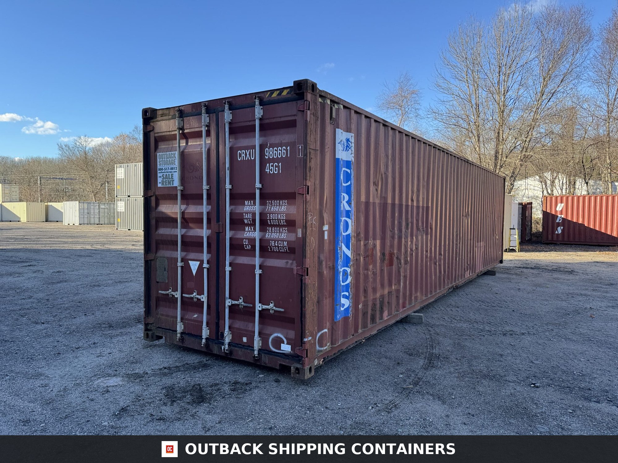 40ft Used High Cube Shipping Container – Wind & Watertight – Red — 40ft — used (image 1 of 12)