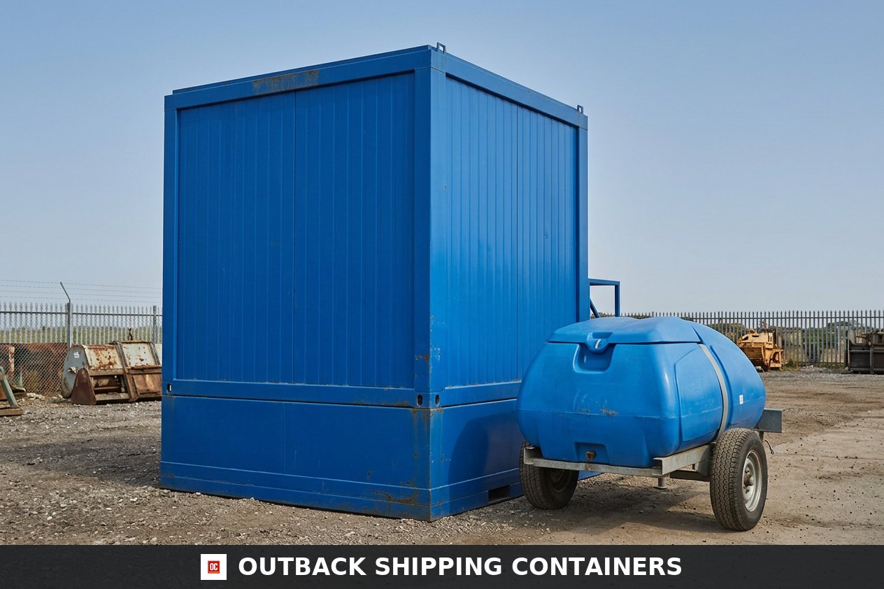 Double Mains Toilet Waste Tank for Sale — Interior View | Outback Shipping Containers Double Mains Toilet Waste Tank — new — sanitation units (image 5 of 6)