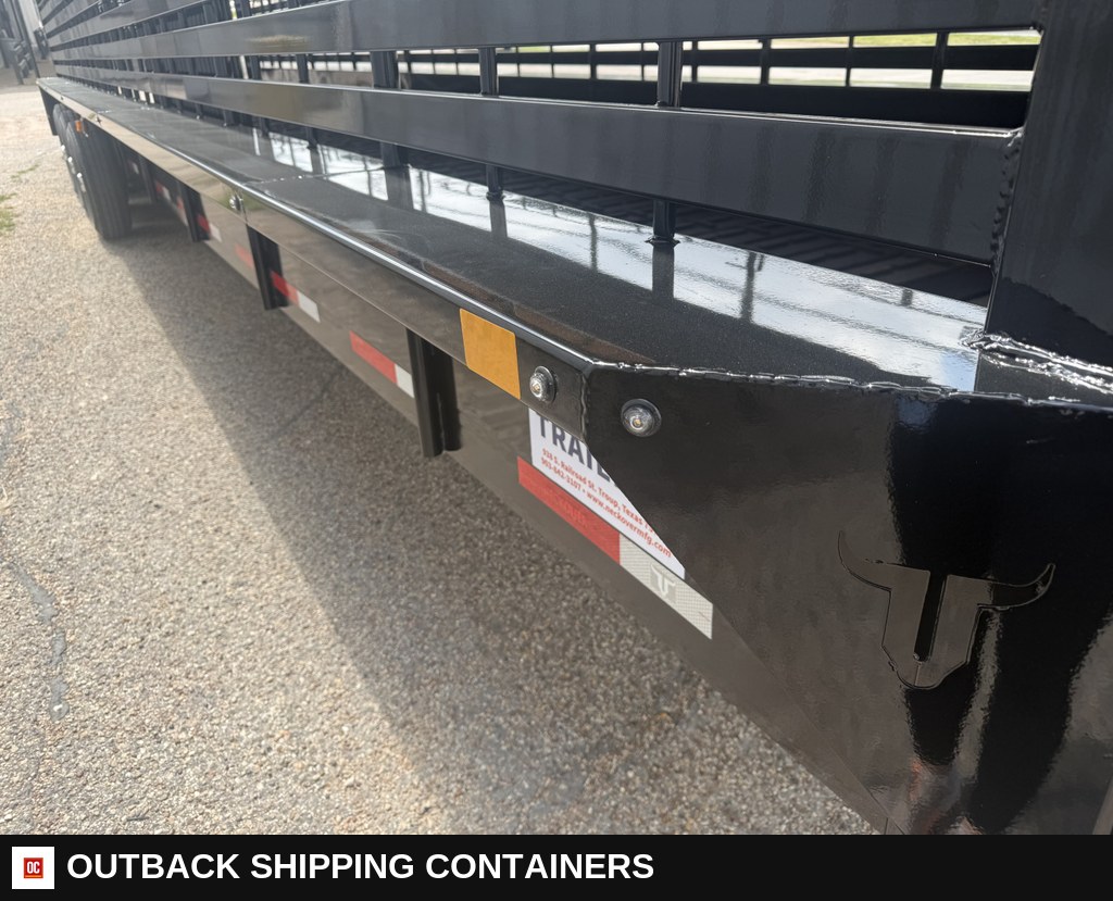 2026 Neckover 36'X6'8" Livestock Stock Combo Trailer — Undercarriage, Axles And Suspension | Outback Shipping Containers 2026 Neckover 36'X6'8" Livestock Stock Combo Trailer for sale — undercarriage, axles and suspension