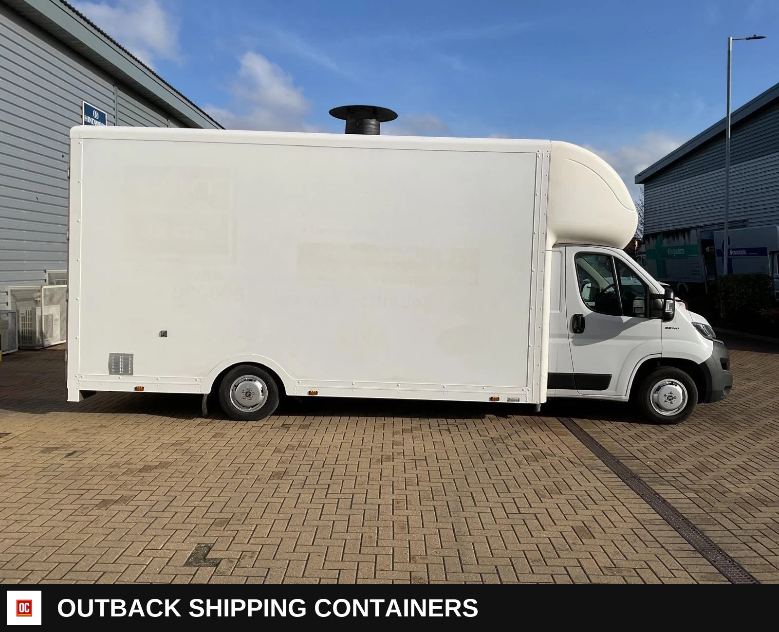 Brand New Catering Van Food Truck — Ideal for Festivals & Street Food Markets — Serving Window And Hatch | Outback Shipping Containers Brand New Catering Van Food Truck — Ideal for Festivals & Street Food Markets for sale — serving window and hatch