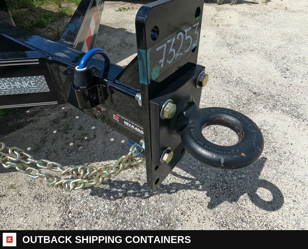 New 2025 Behnke 7 x 20 Equipment 20k Trailer — Tongue, Coupler And Hitch | Outback Shipping Containers New 2025 Behnke 7 x 20 Equipment 20k Trailer for sale — tongue, coupler and hitch