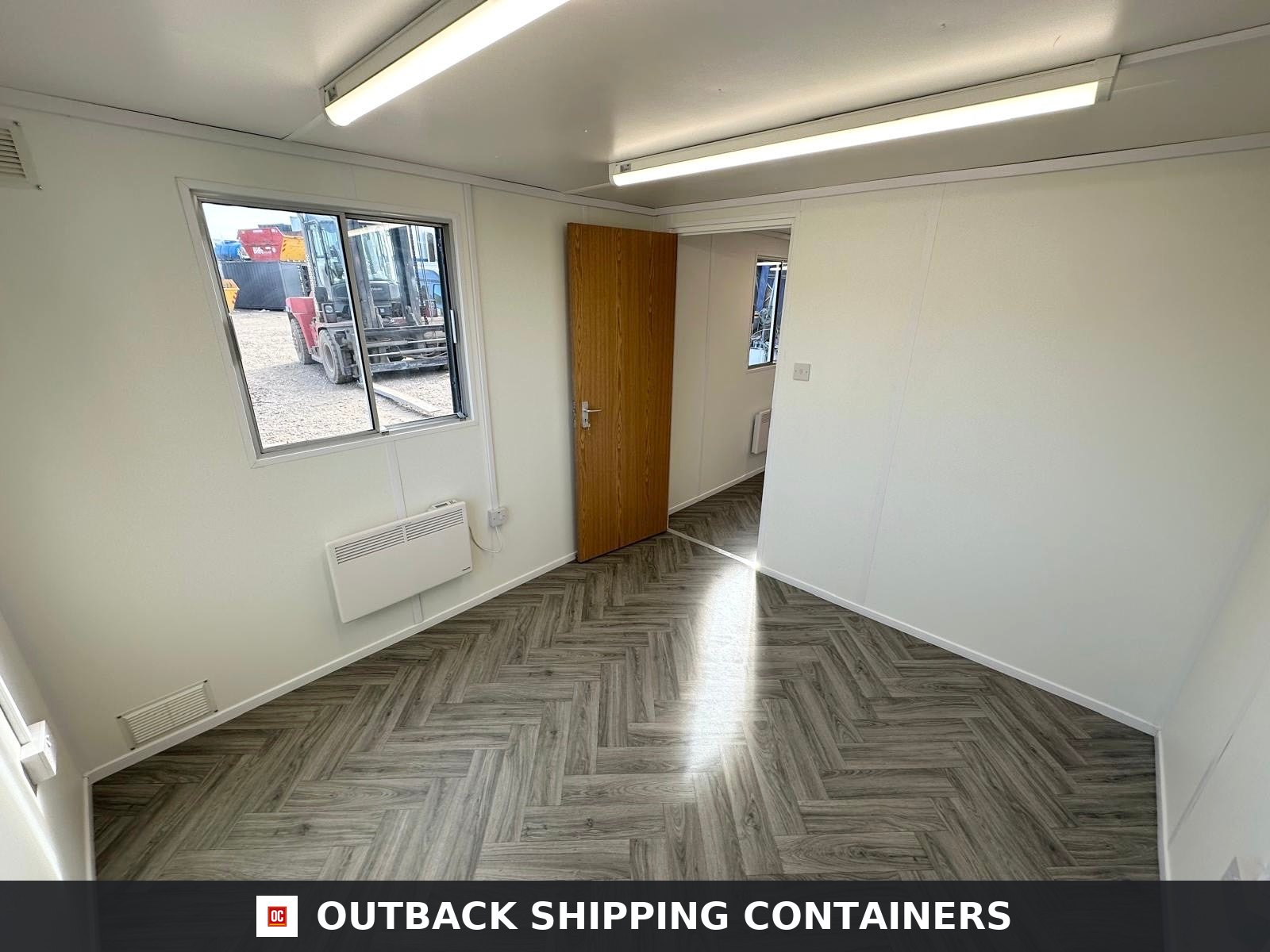 32x10ft for Sale — Door and Entry Detail | Outback Shipping Containers 32x10ft — Custom Office/Canteen Cabin — image 7 of 15