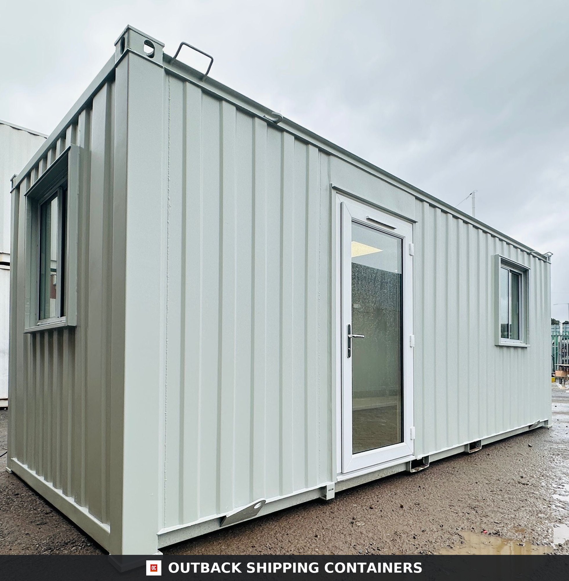 21x8ft for Sale — Side Profile View | Outback Shipping Containers 2 3 4 5 6 7 8 9 21x8ft — Custom Office — image 2 of 13