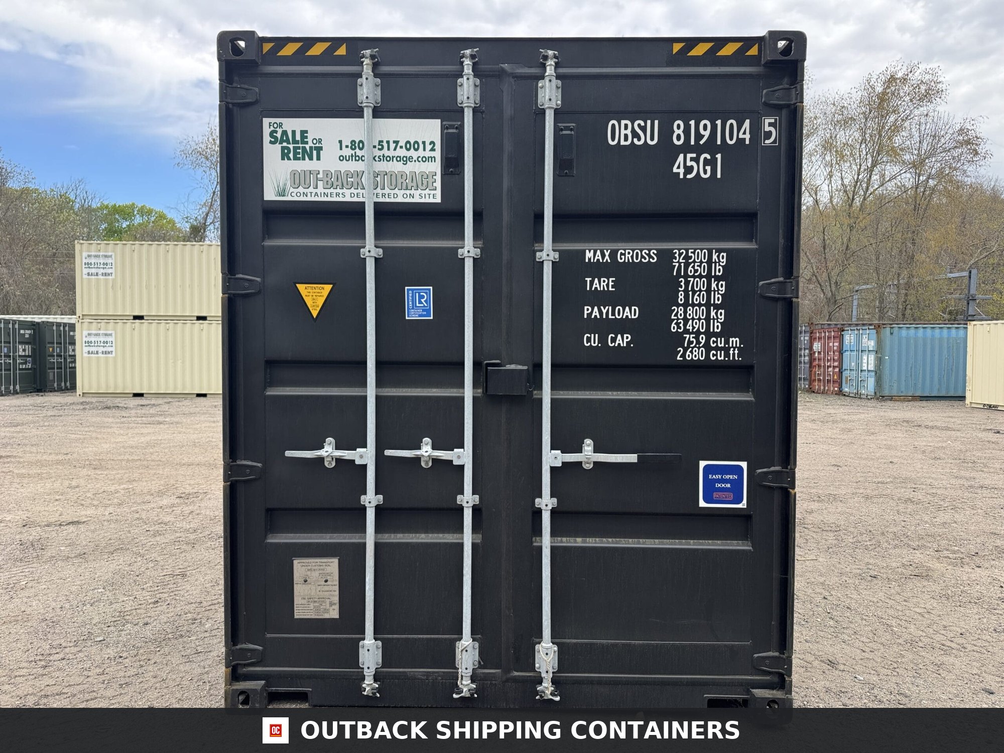 40ft New High Cube Shipping Container – Wind & Watertight – Black — 40ft — new (image 3 of 12)