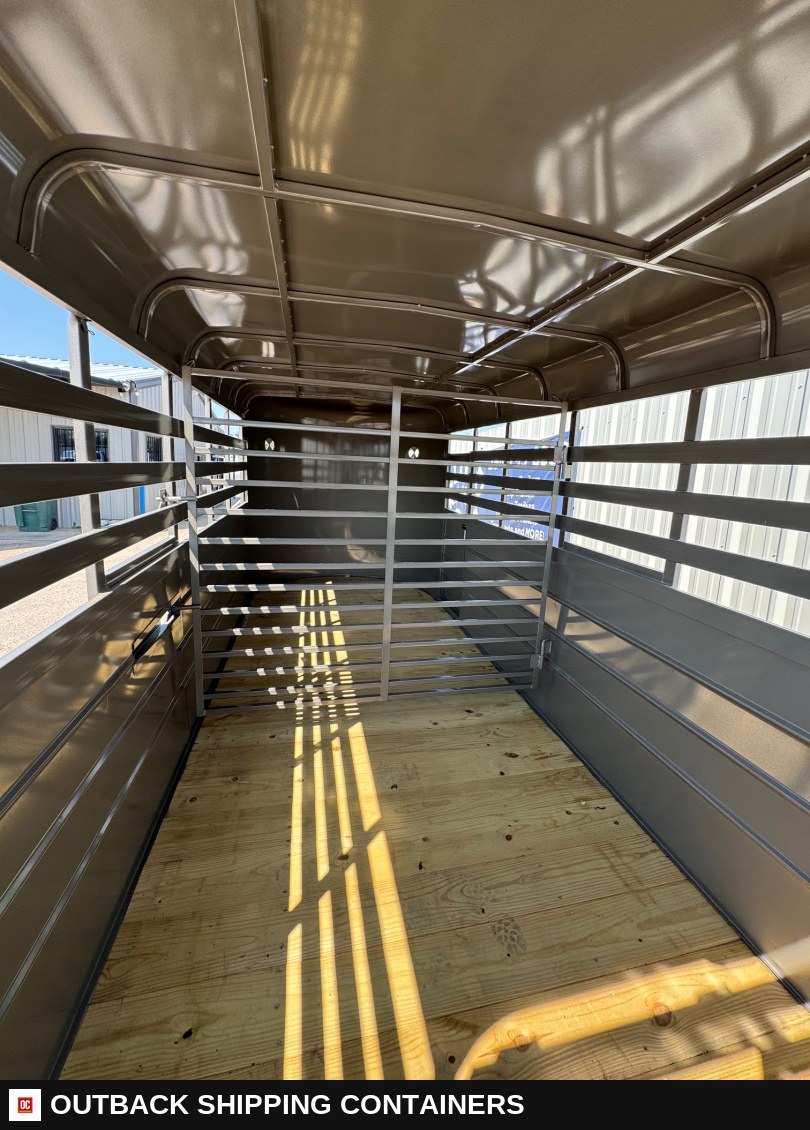 2025 WW AA 6X16 Stock / Stock Combo Trailer — Center Divider Gate | Outback Shipping Containers 2025 WW AA 6X16 Stock / Stock Combo Trailer for sale — center divider gate