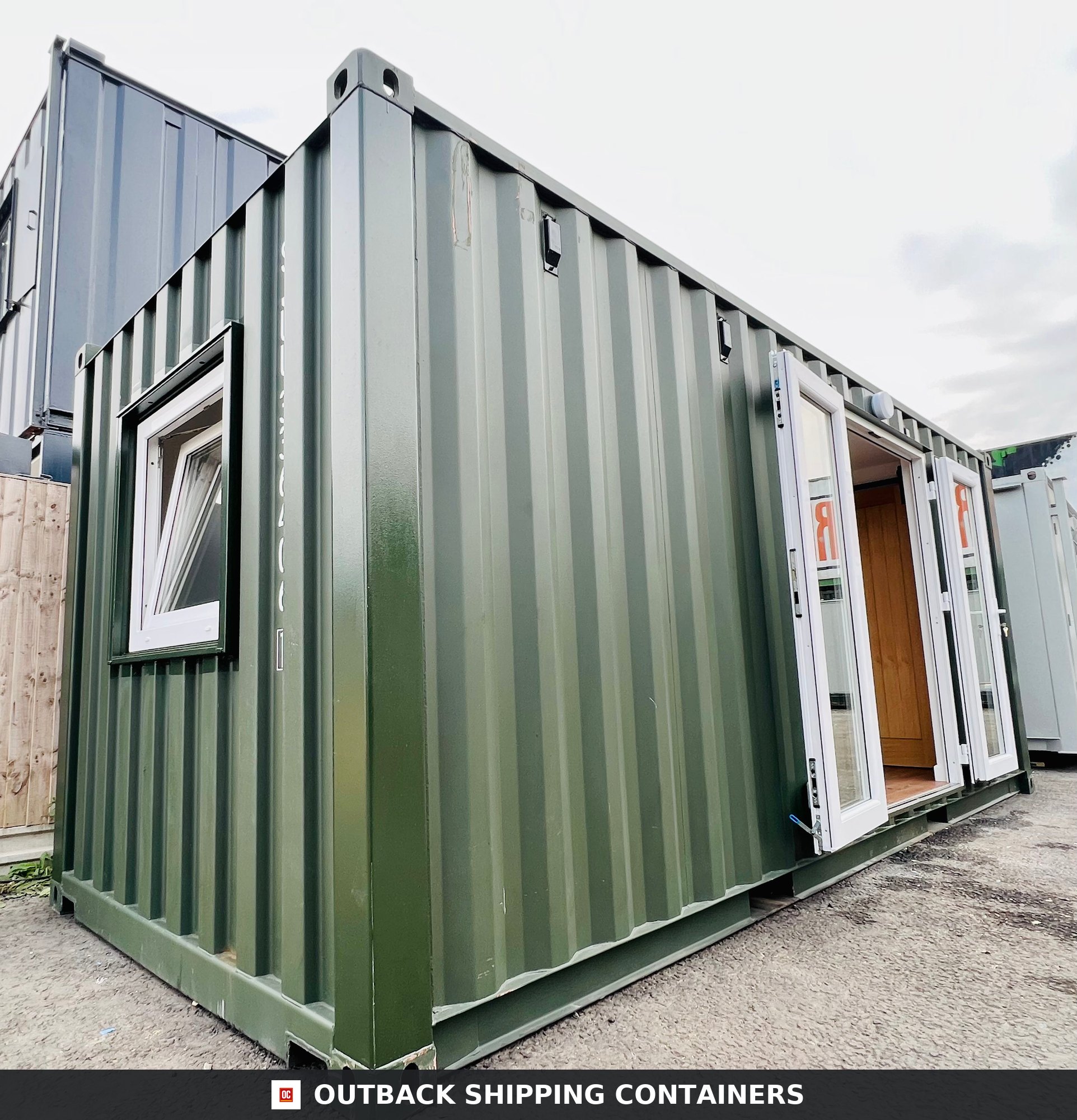 20x8 ft Shipping Container House / Annex Conversion 20X8FT for Sale — Door and Entry Detail CD-OBB-20 20x8 ft Shipping Container House / Annex Conversion — Contai — angle 7