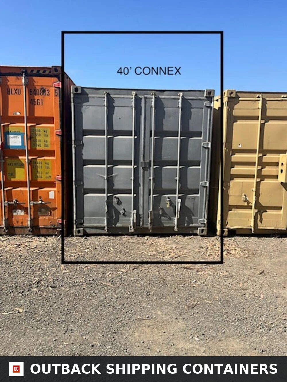 Used 40ft Cargo Container Double Doors 40′ x 8′ x 8′ 6″ — Outback Shipping Containers storage container