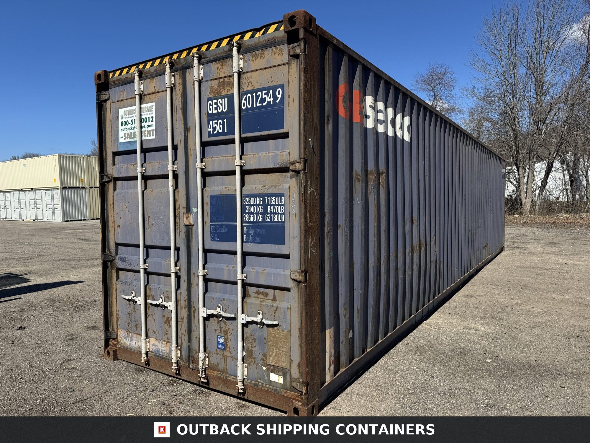 40ft Used High Cube Shipping Container – Wind & Watertight – Blue — 40ft — used (image 6 of 12)