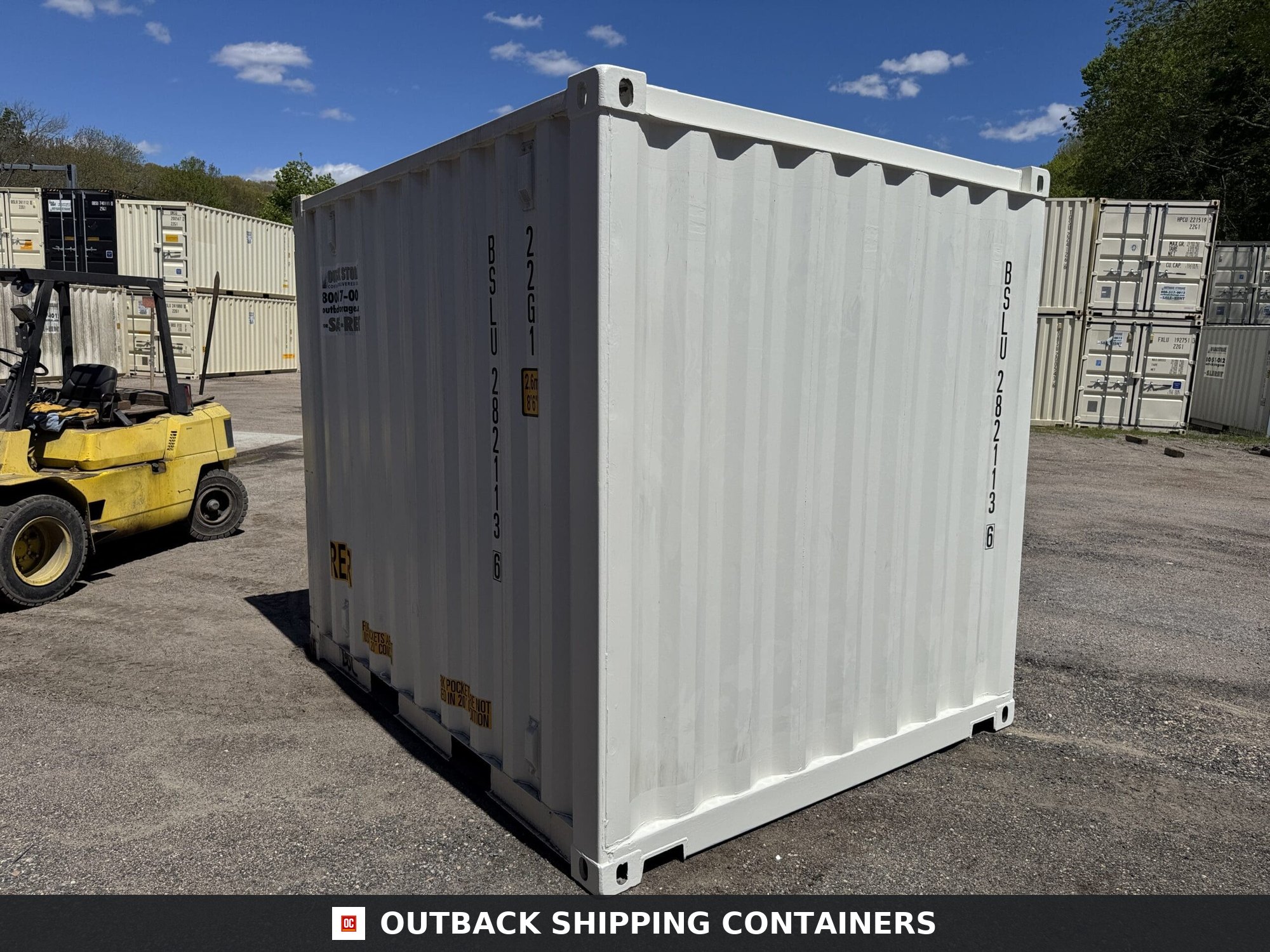 10ft New Shipping / Storage Container for Sale — Corner Casting and Frame Detail 2 10ft New Shipping / Storage Container – Wind & Watertight – White — 10ft — new (image 10 of 10)
