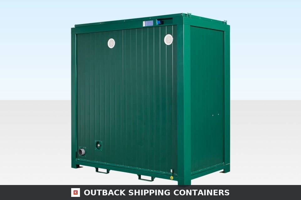 1+1 Double Mains Toilet 8FT x 5FT (Green) — Outback Shipping Containers