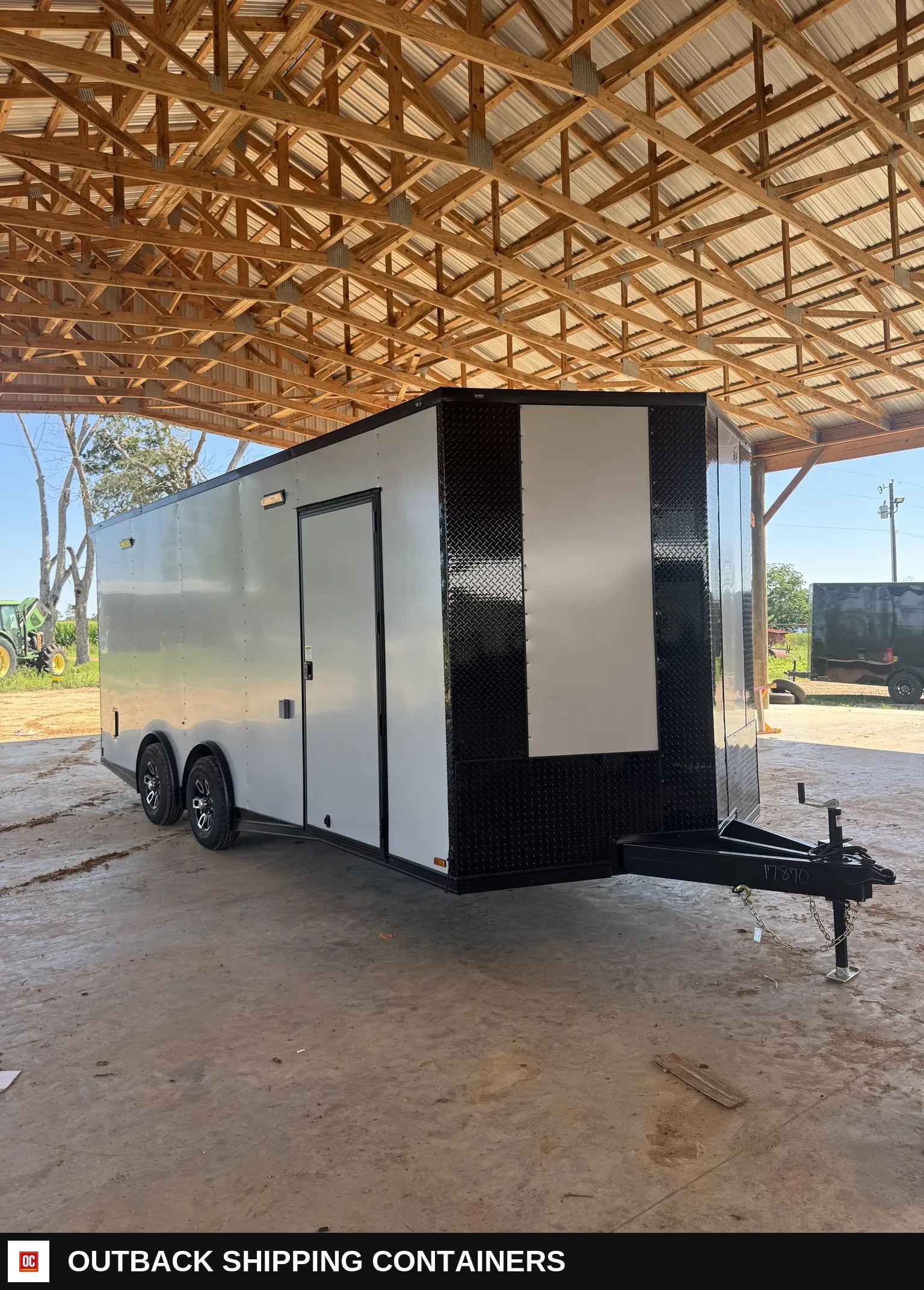 8.5x20TA2 Titanium Cargo Silver Blackout Race Trailer for Sale for sale — front exterior view