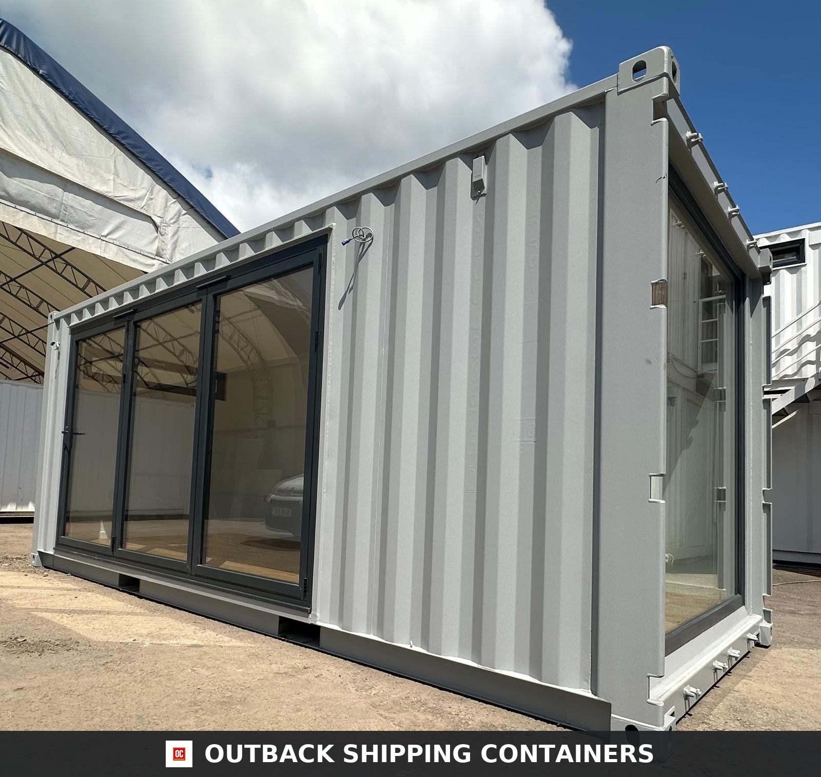 CD-1237 20x8ft CUSTOM SHIPPING CONTAINER CONVERSION — Portable Build — angle 7