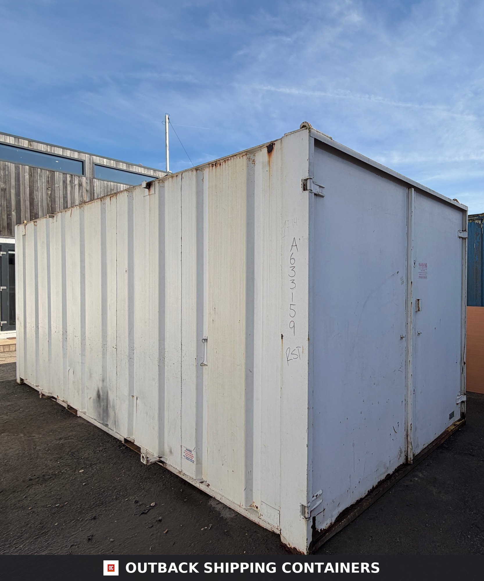 20x8 ft Anti-Vandal Store 20ft x 8ft — Window and Shutter Detail | Outback Shipping Containers 20x8 ft Anti-Vandal Store — Storage Container (Reduced) — gallery view 8