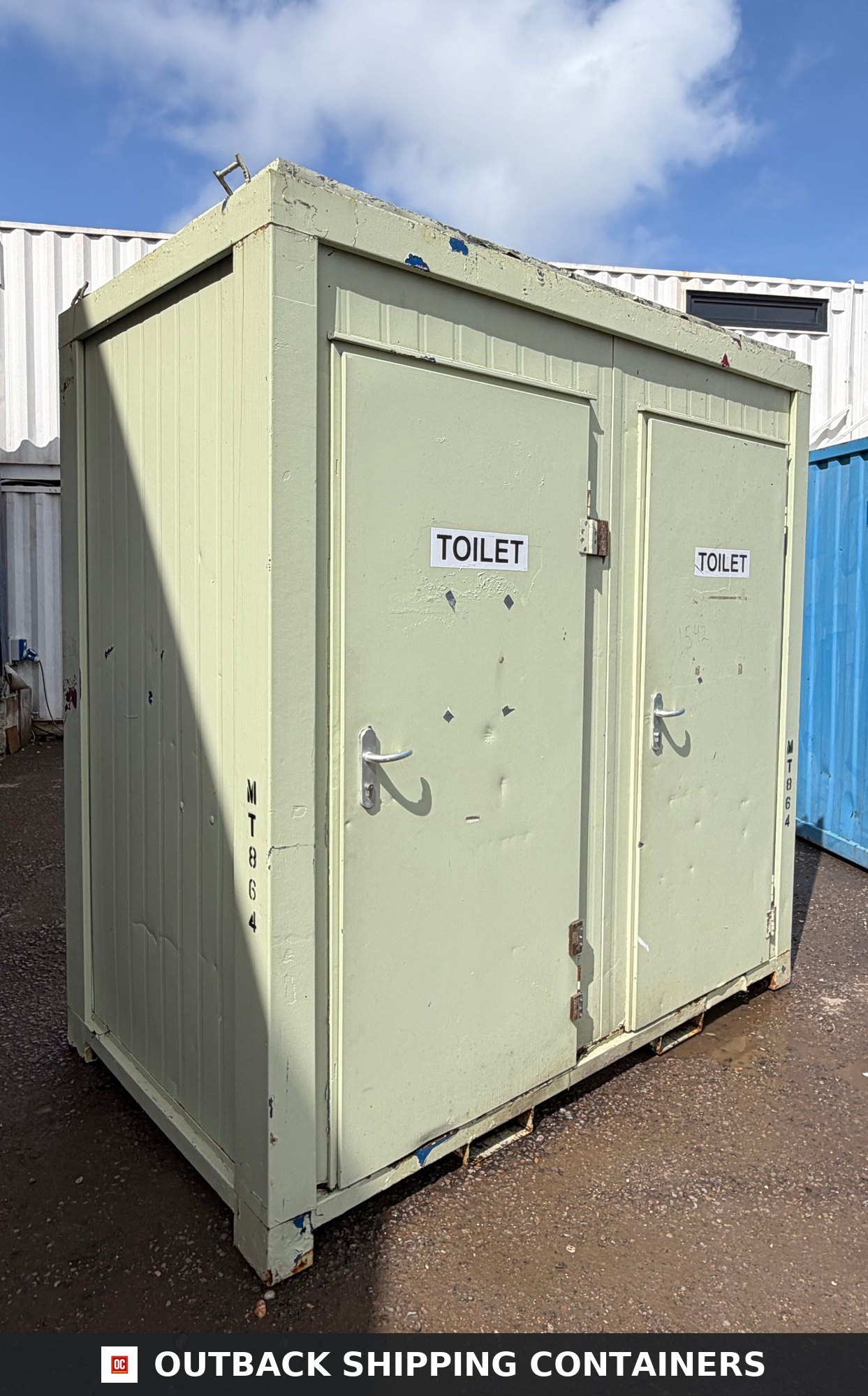 Double Toilet Block for Sale — Interior Detail | Outback Shipping Containers 2 Double Toilet Block — Male & Female WC — 8x5 Ft — Portable Toilet Block — 1+1 Toilet Block - image 6
